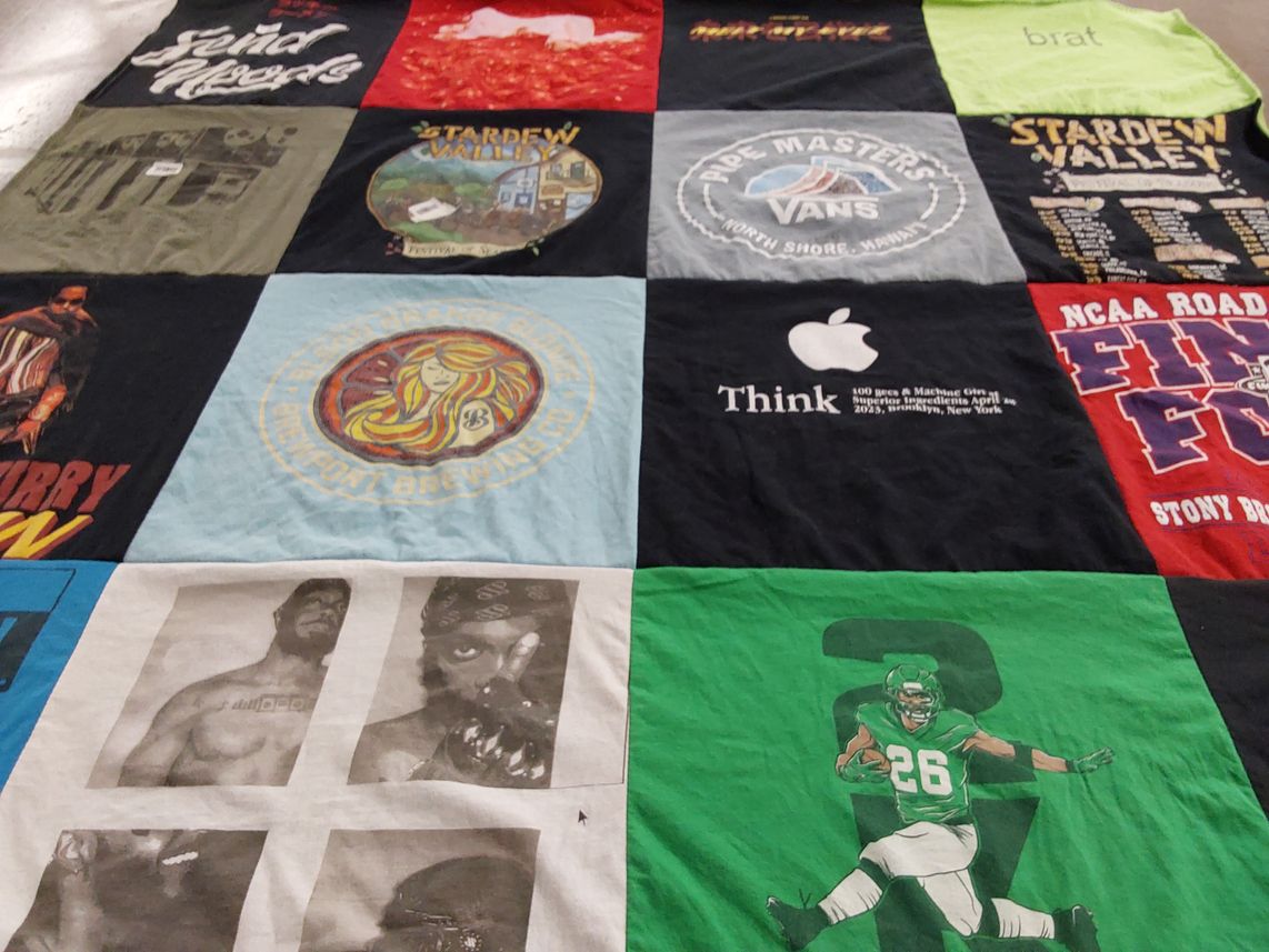 T-shirt quilt featuring stony brook university by Marissa from CT