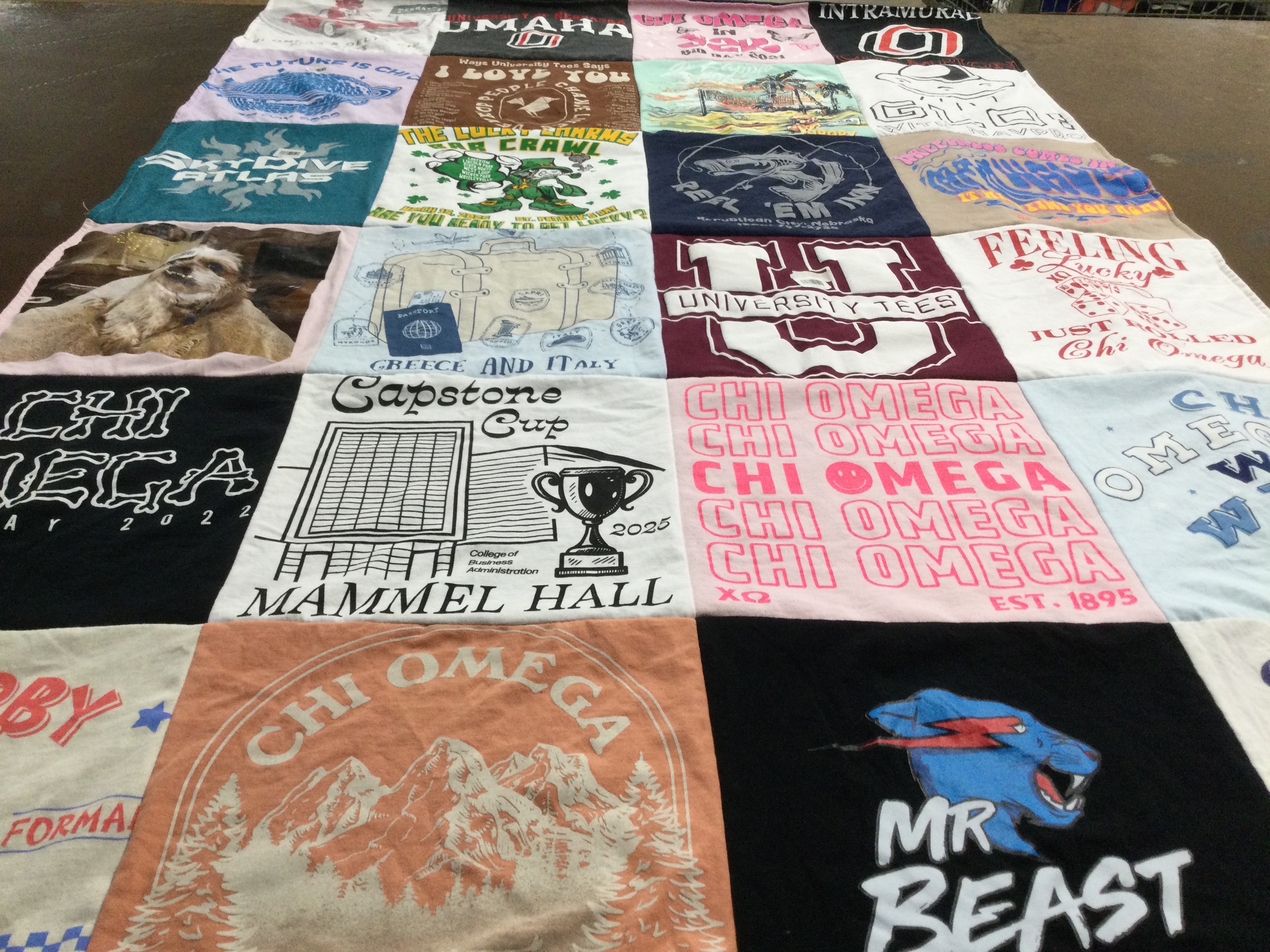 T-shirt quilt from wayne state college by janie from NE