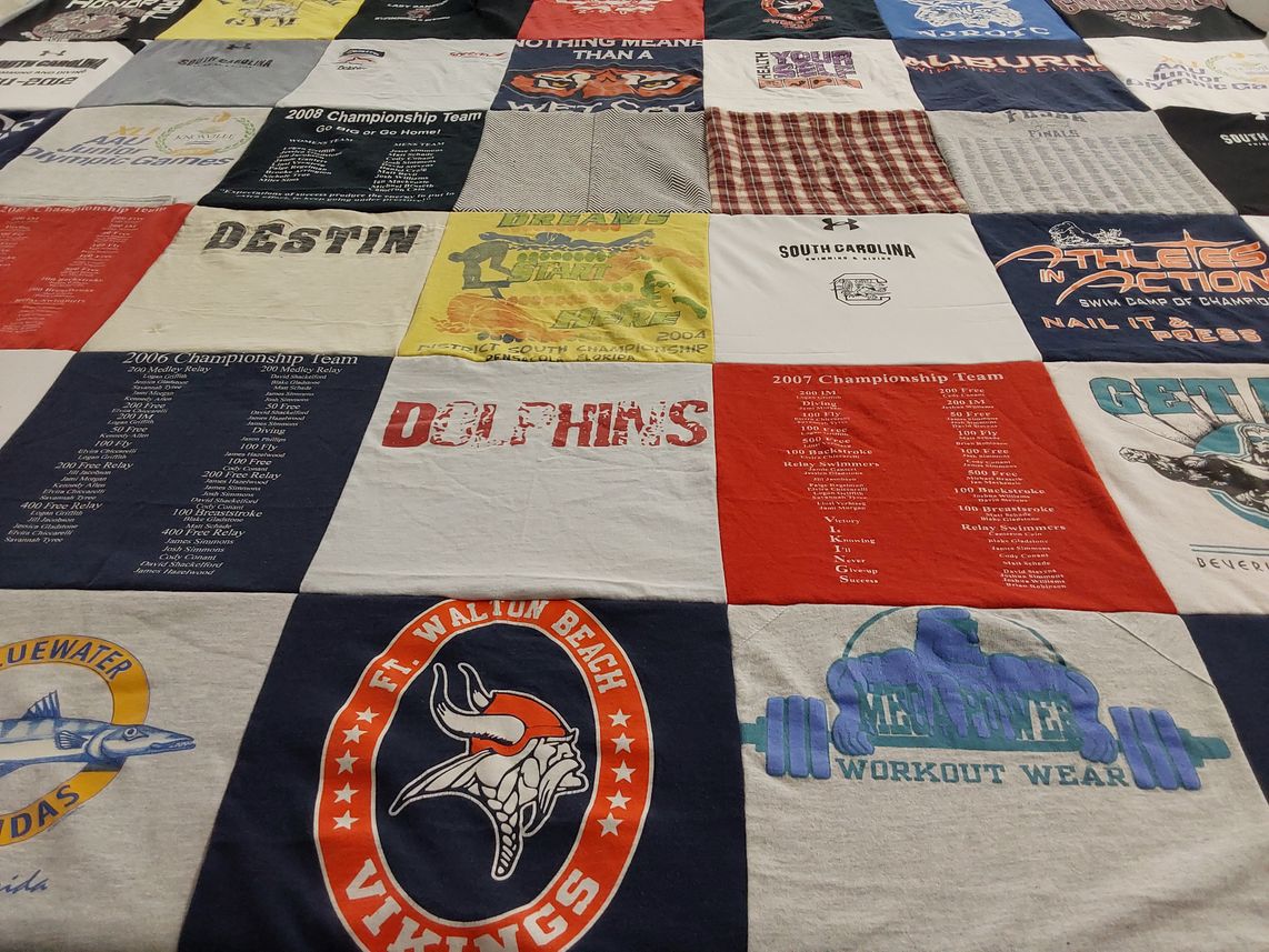 T-shirt quilt featuring fort walton beach vikings by Logan from SC