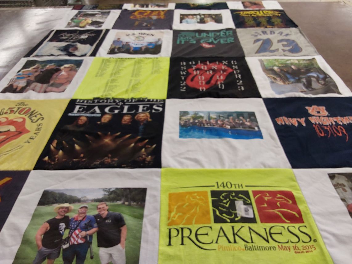 T-shirt quilt featuring auburn university by Frank from MD