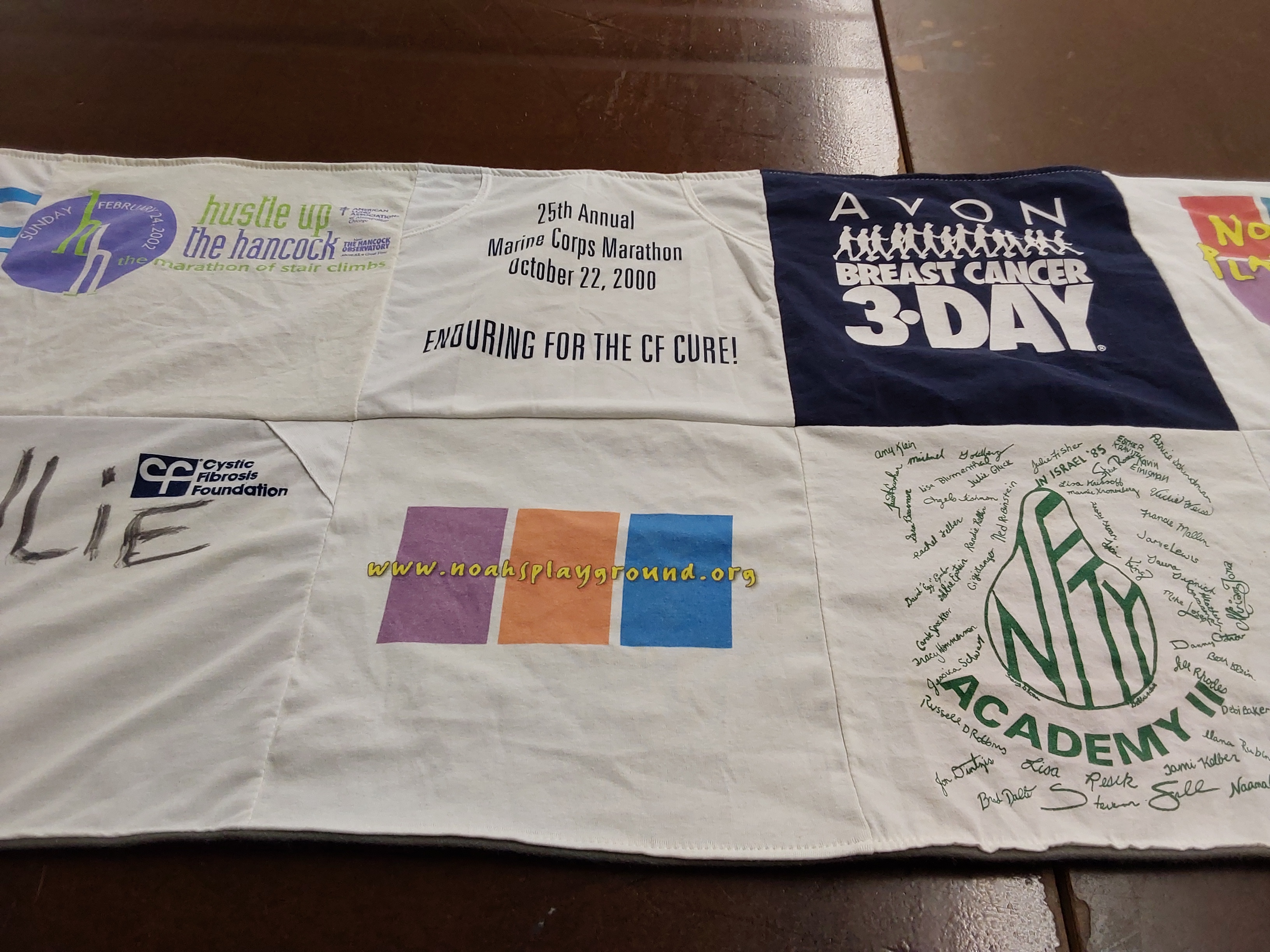 T-shirt quilt from nfity academy by Julie from IL