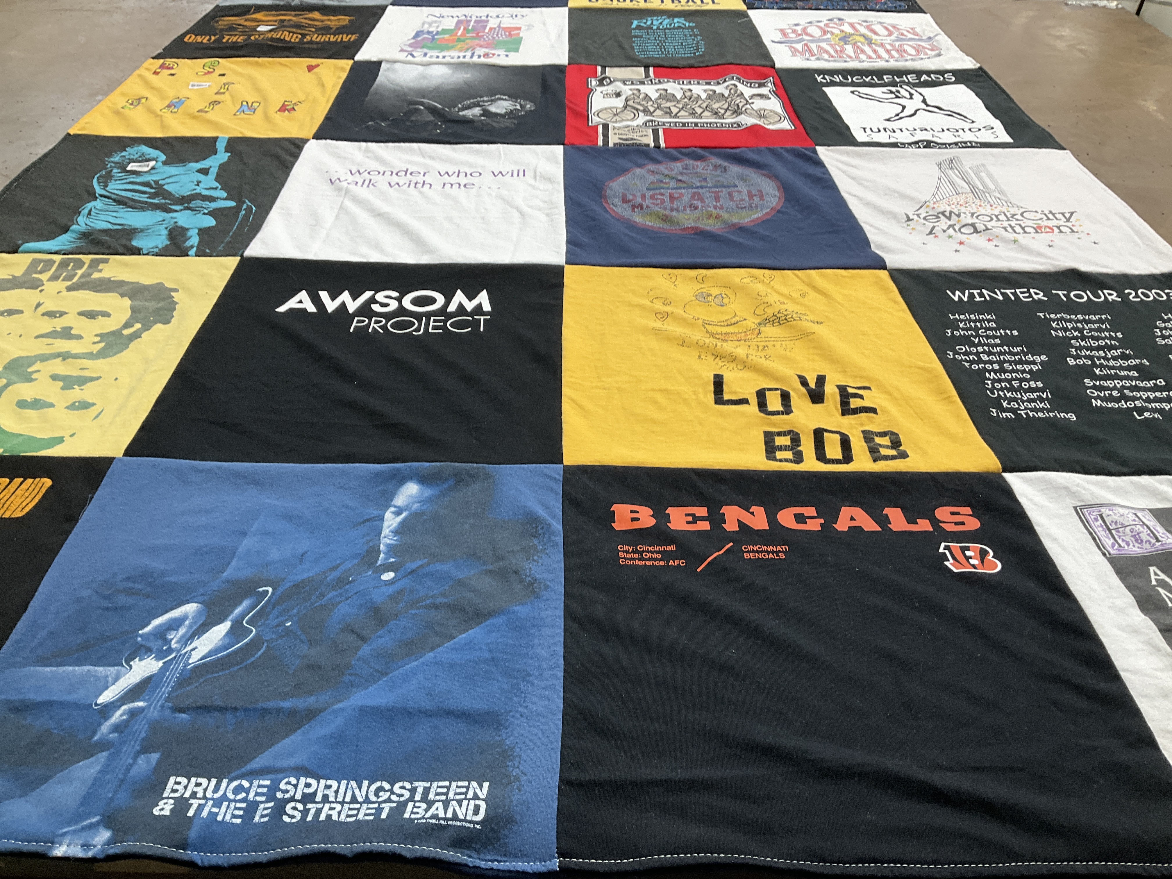 T-shirt quilt featuring cincinnati bengals by Kathy from AZ