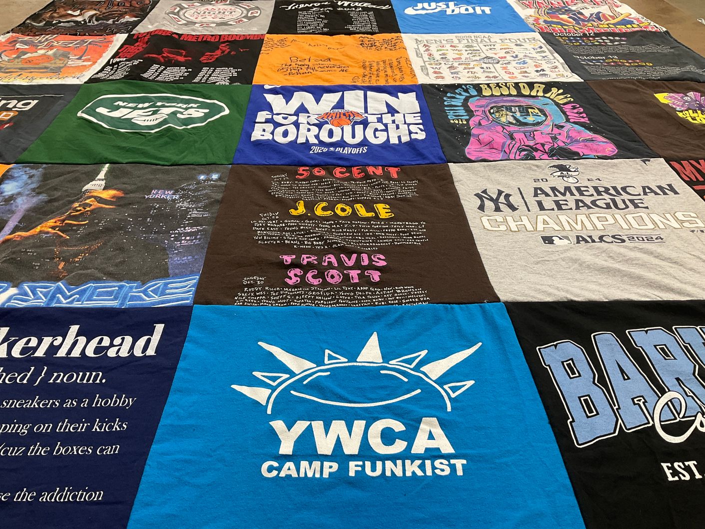 T-shirt quilt featuring new york jets by Maria from NY