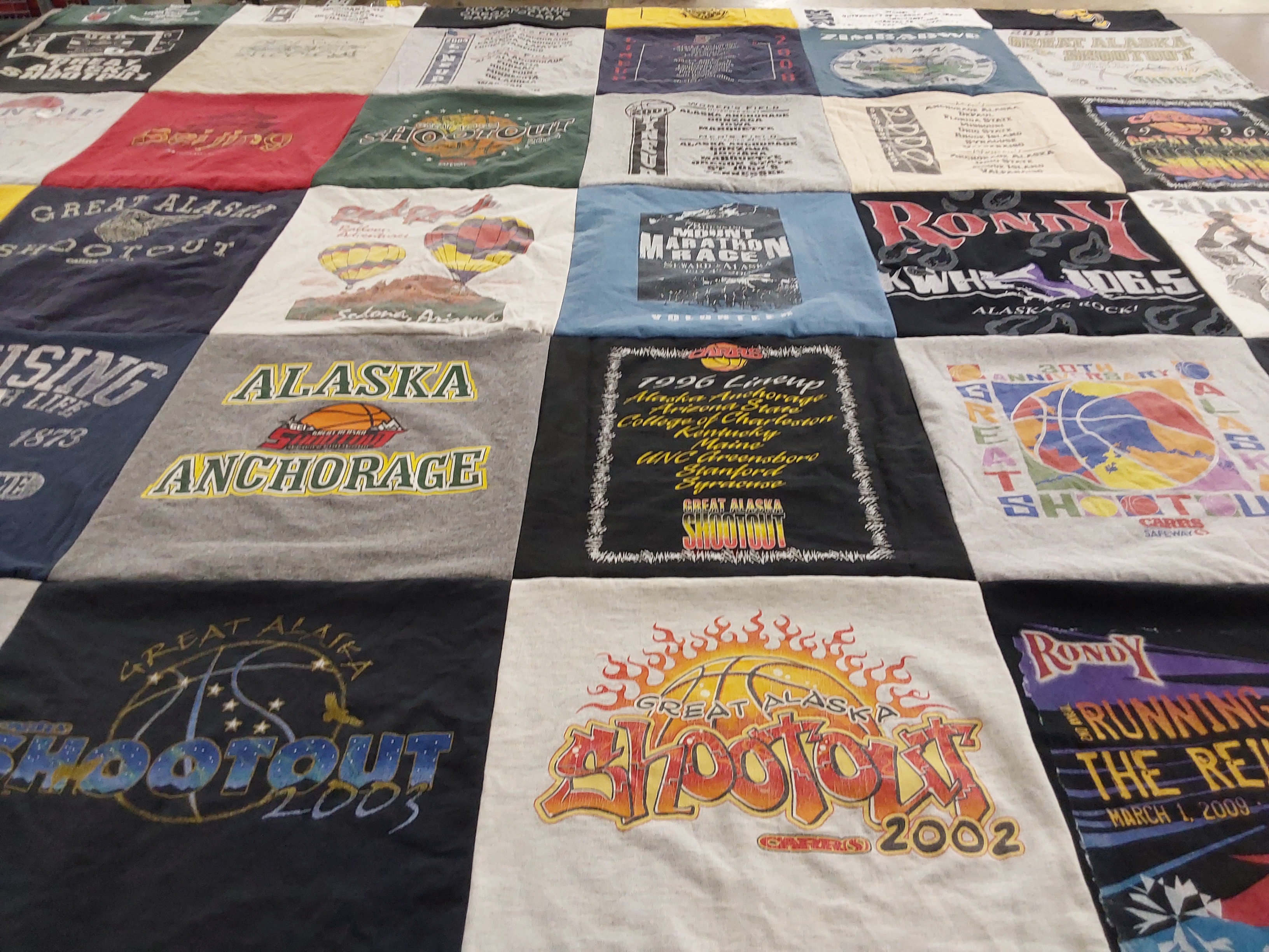 T-shirt quilt from university of alaska anchorage by Sheila from MN