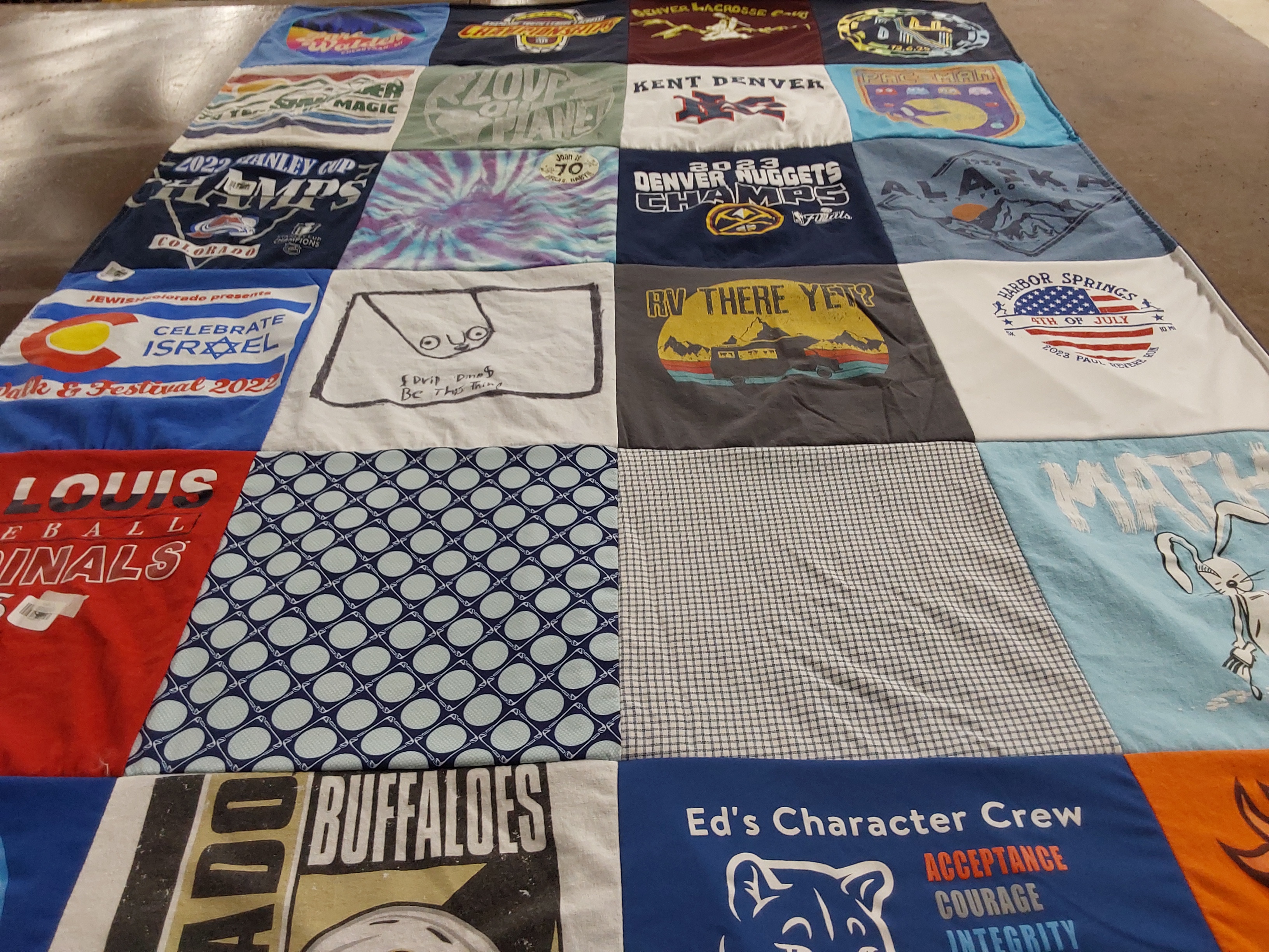 T-shirt quilt featuring denver nuggets, st. louis cardinals by Tammy from CO