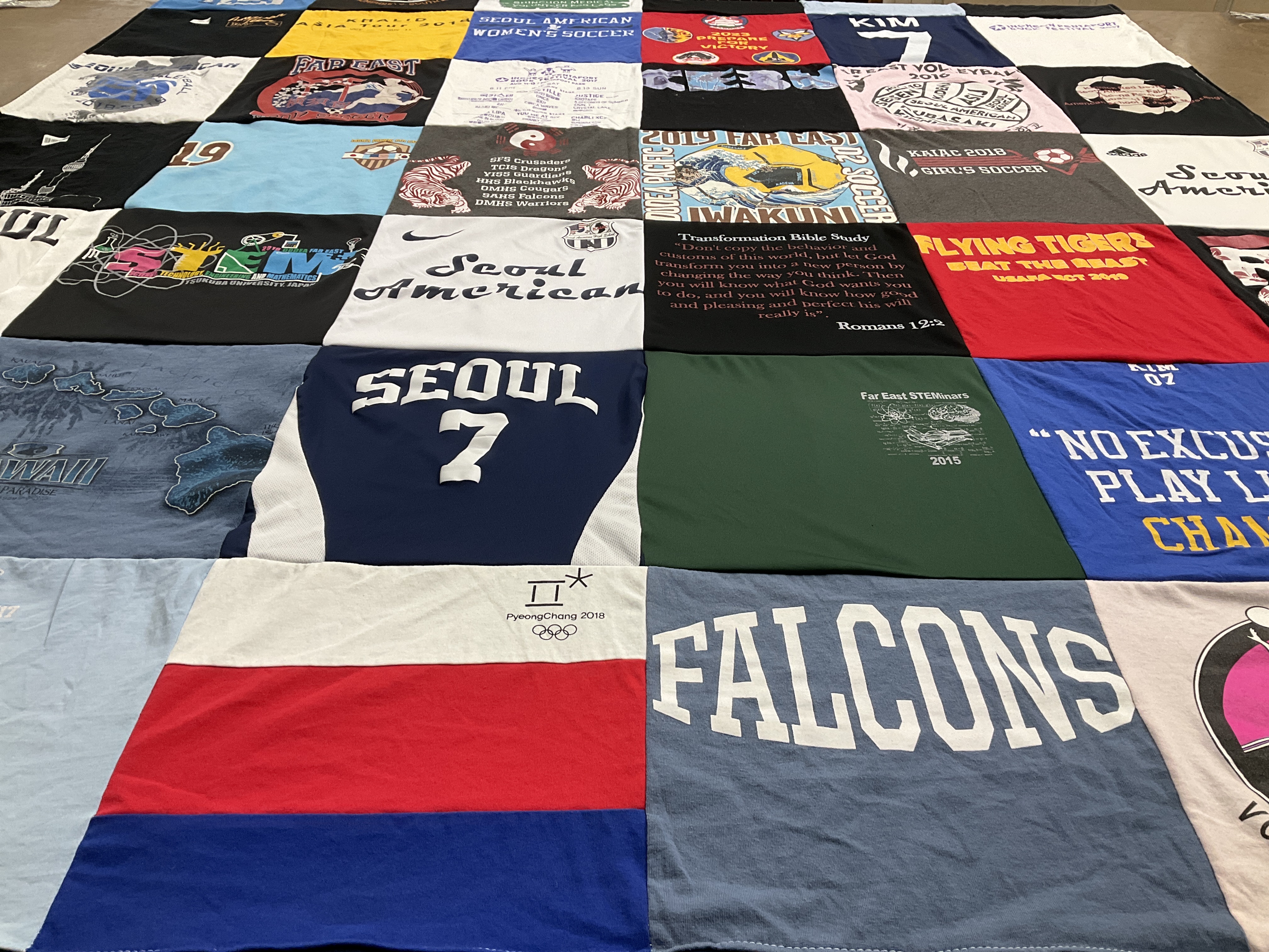 T-shirt quilt featuring seoul american by Mi RA from VA