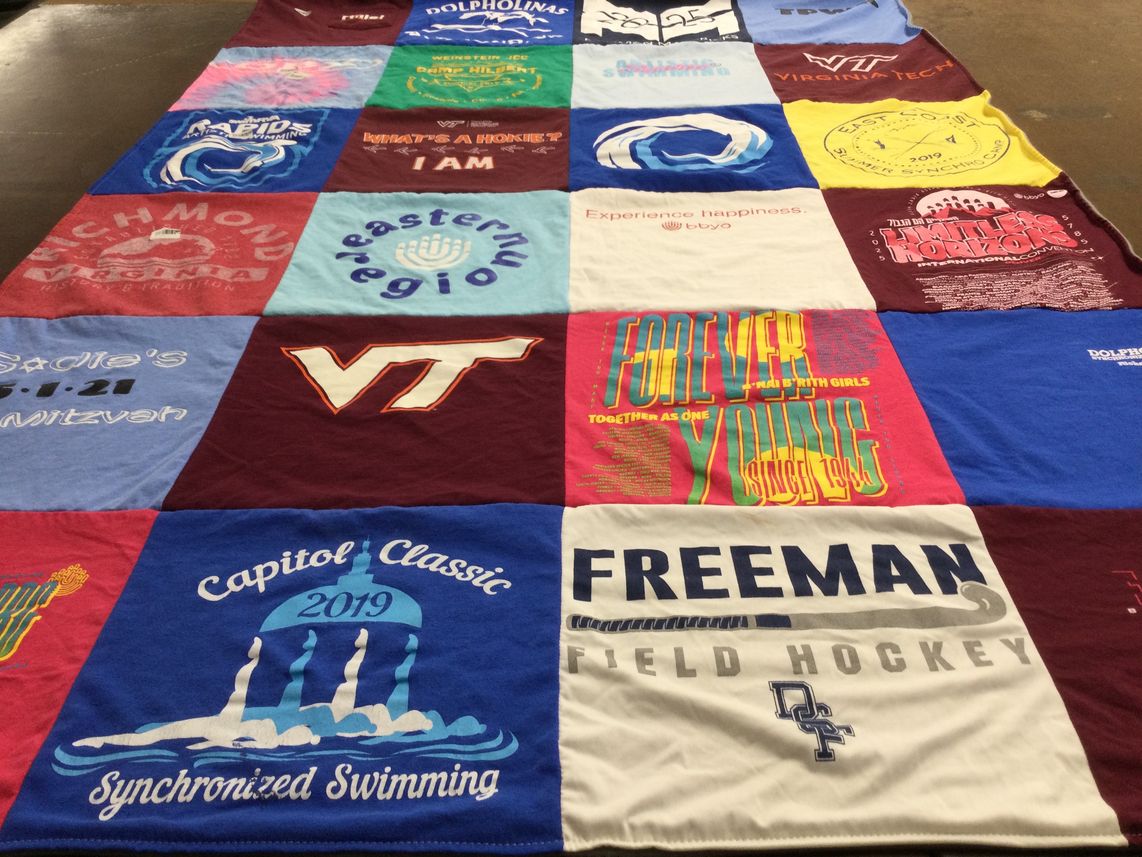 T-shirt quilt featuring freeman field hockey team by Jennifer from VA