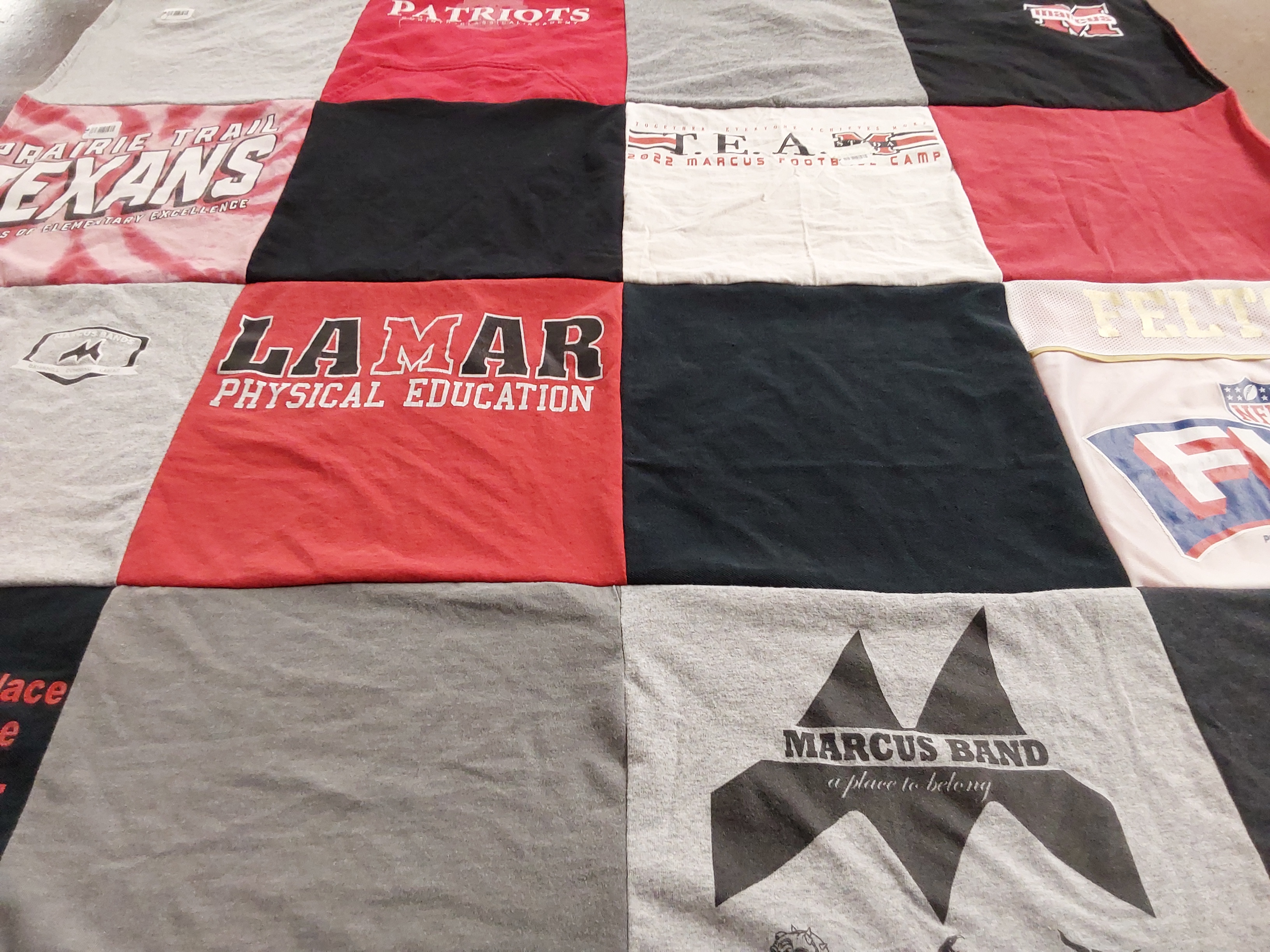 T-shirt quilt featuring marcus band by Emily from TX