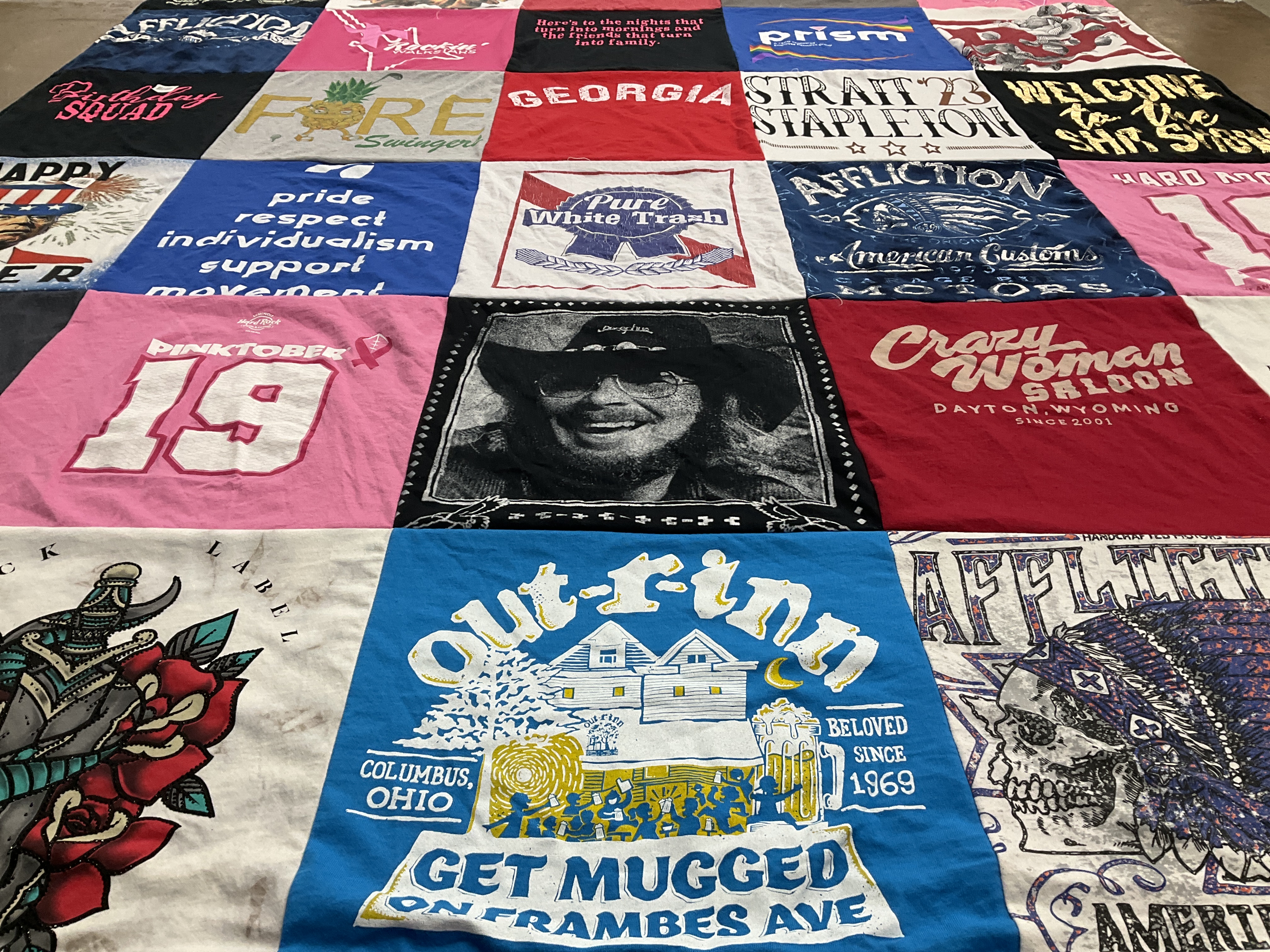 T-shirt quilt with support, individual rights themes by David from FL