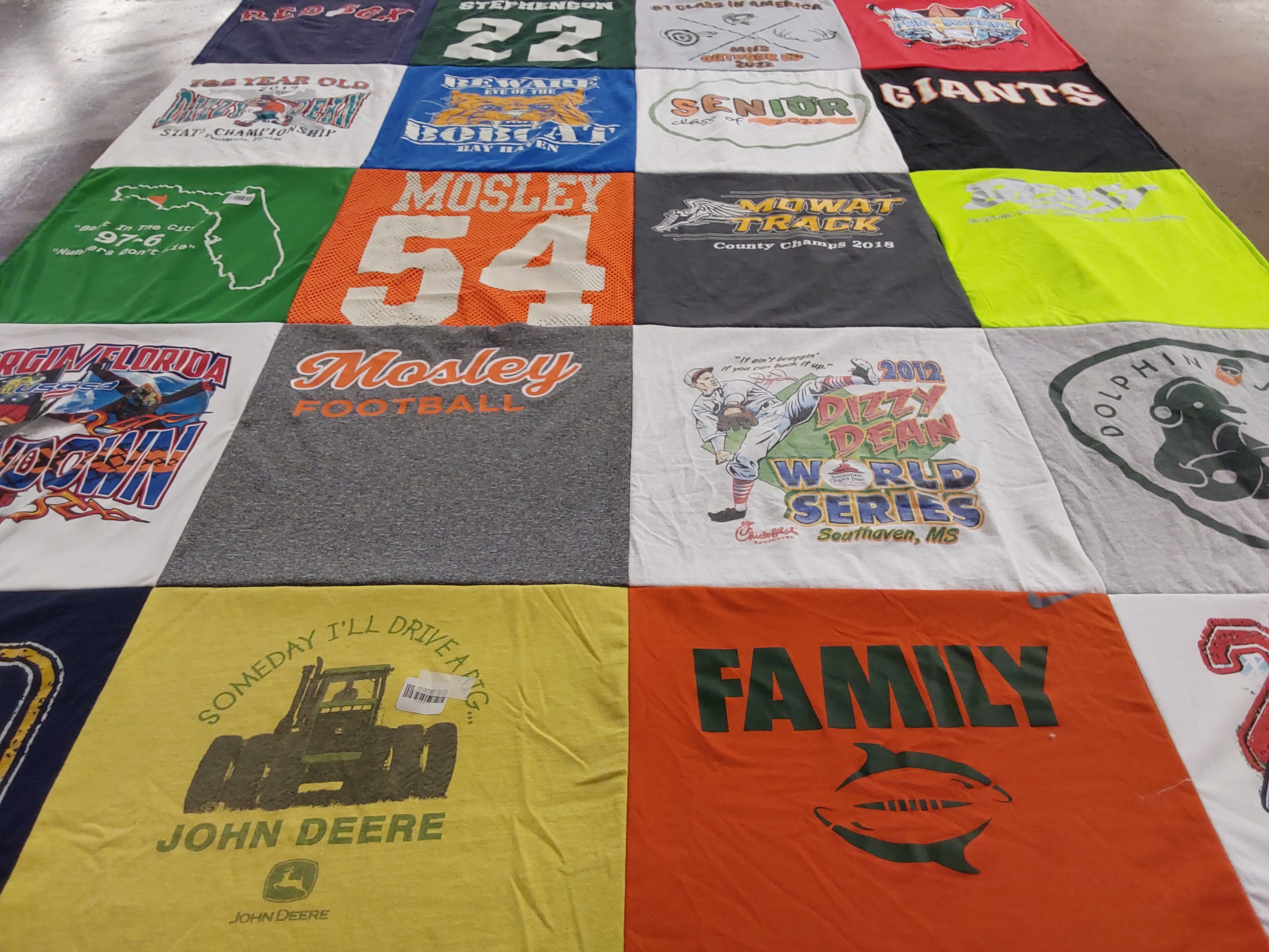 T-shirt quilt featuring mosley football by Lorri from FL