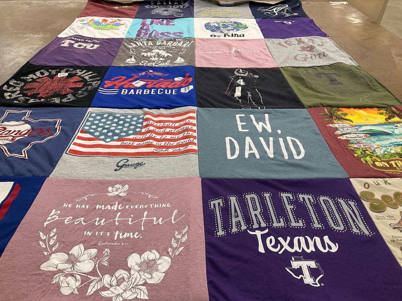 T-shirt quilt featuring dallas cowboys by Gena from TX