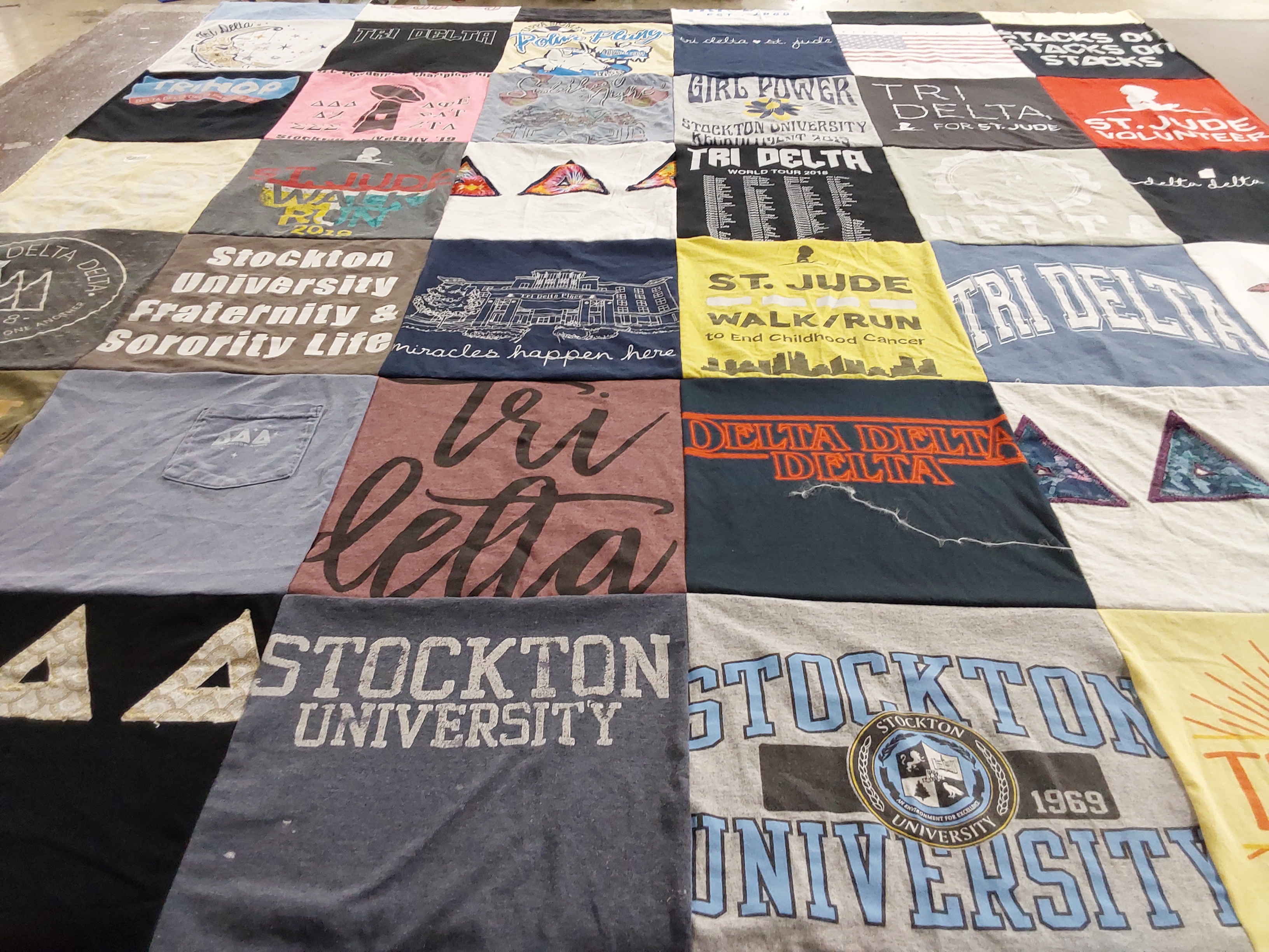 T-shirt quilt from stockton university by carly from NJ