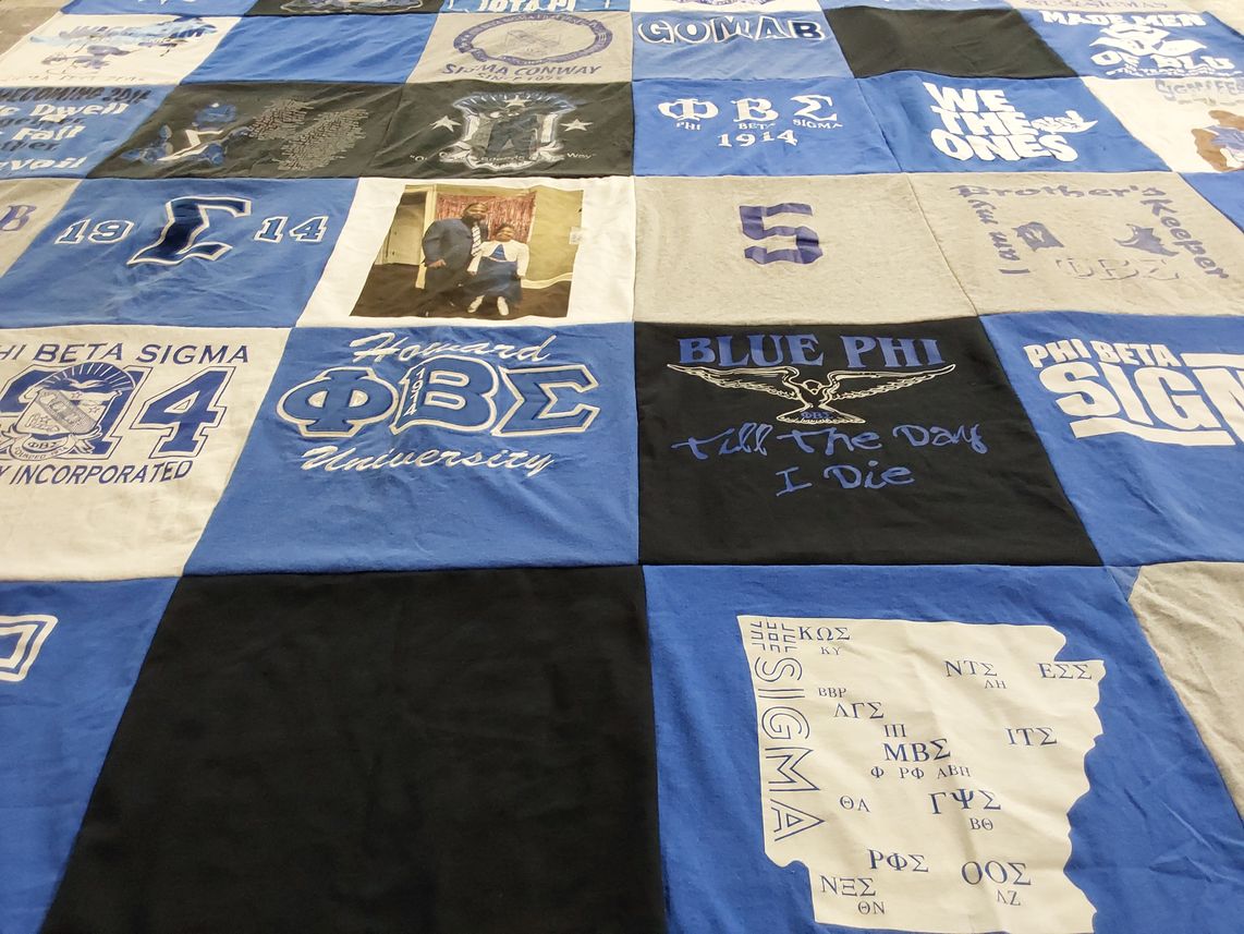 T-shirt quilt from howard university by Barbara from AR
