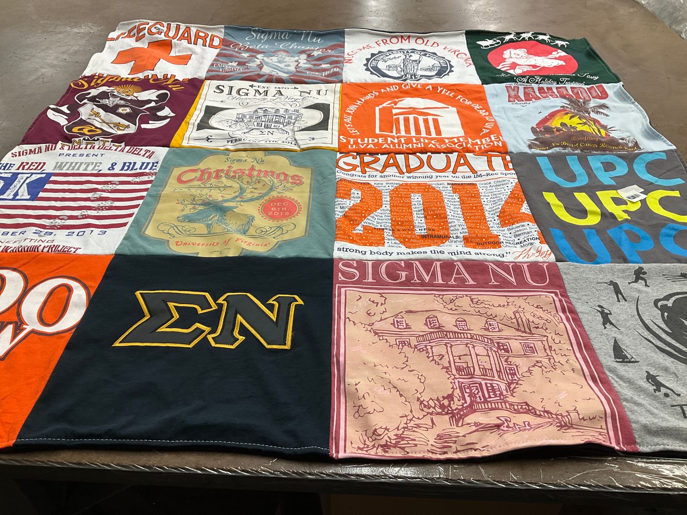 T-shirt quilt from university of virginia by Jewel from TN
