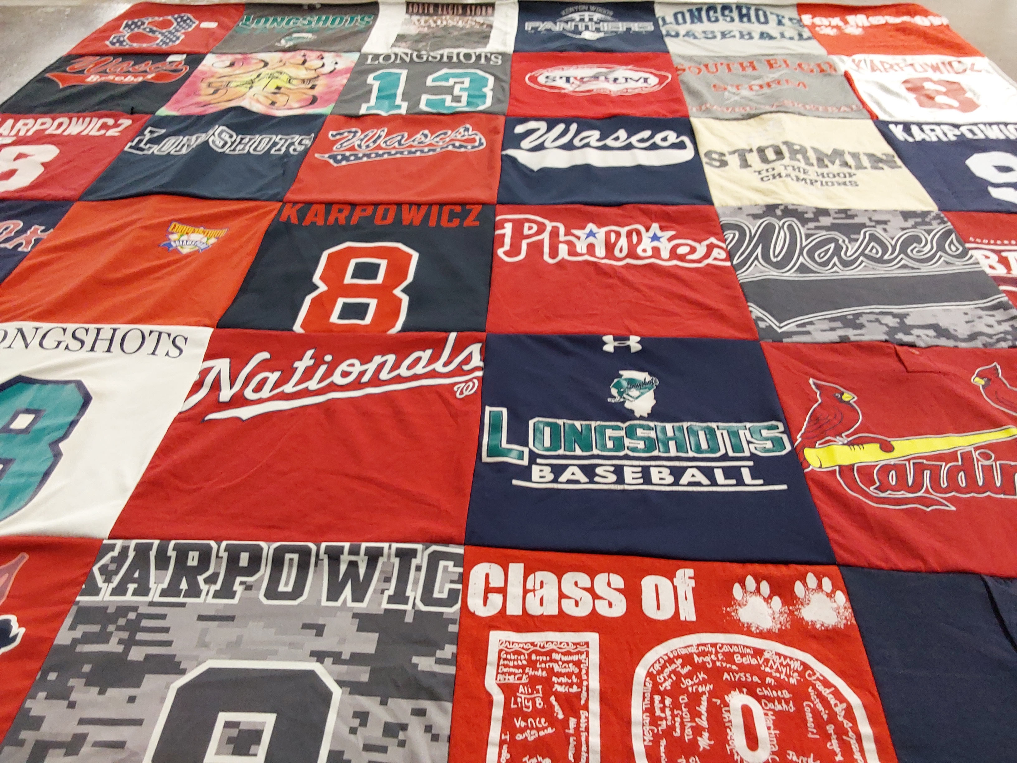 T-shirt quilt featuring longshots baseball by John from IL