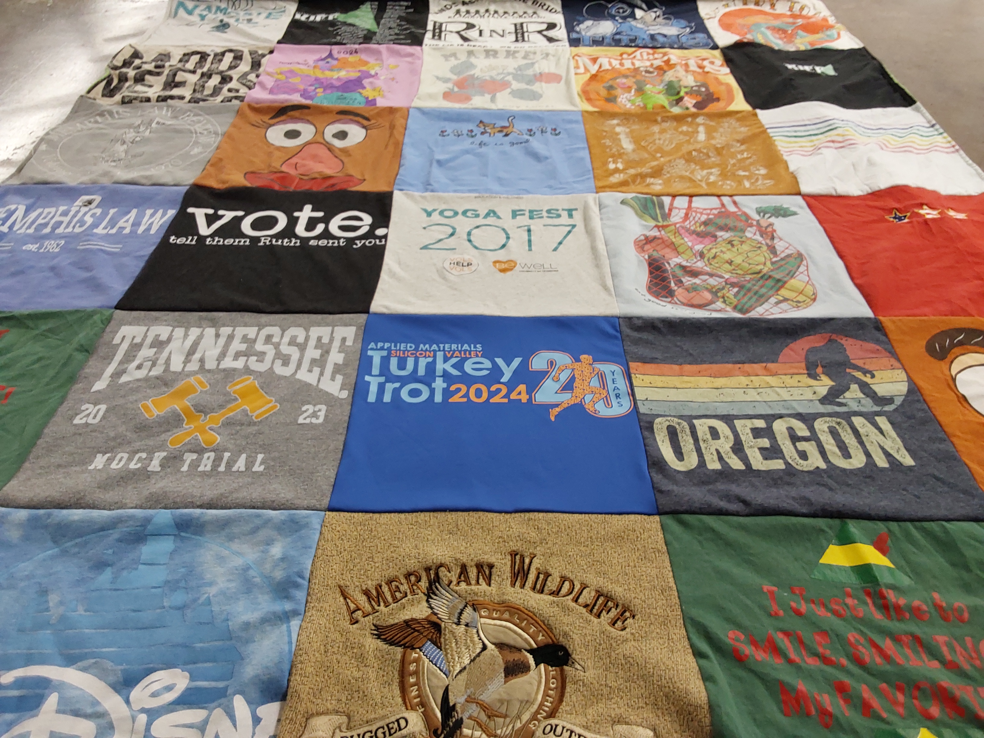 T-shirt quilt from tennessee mock trial by Kylie from TN