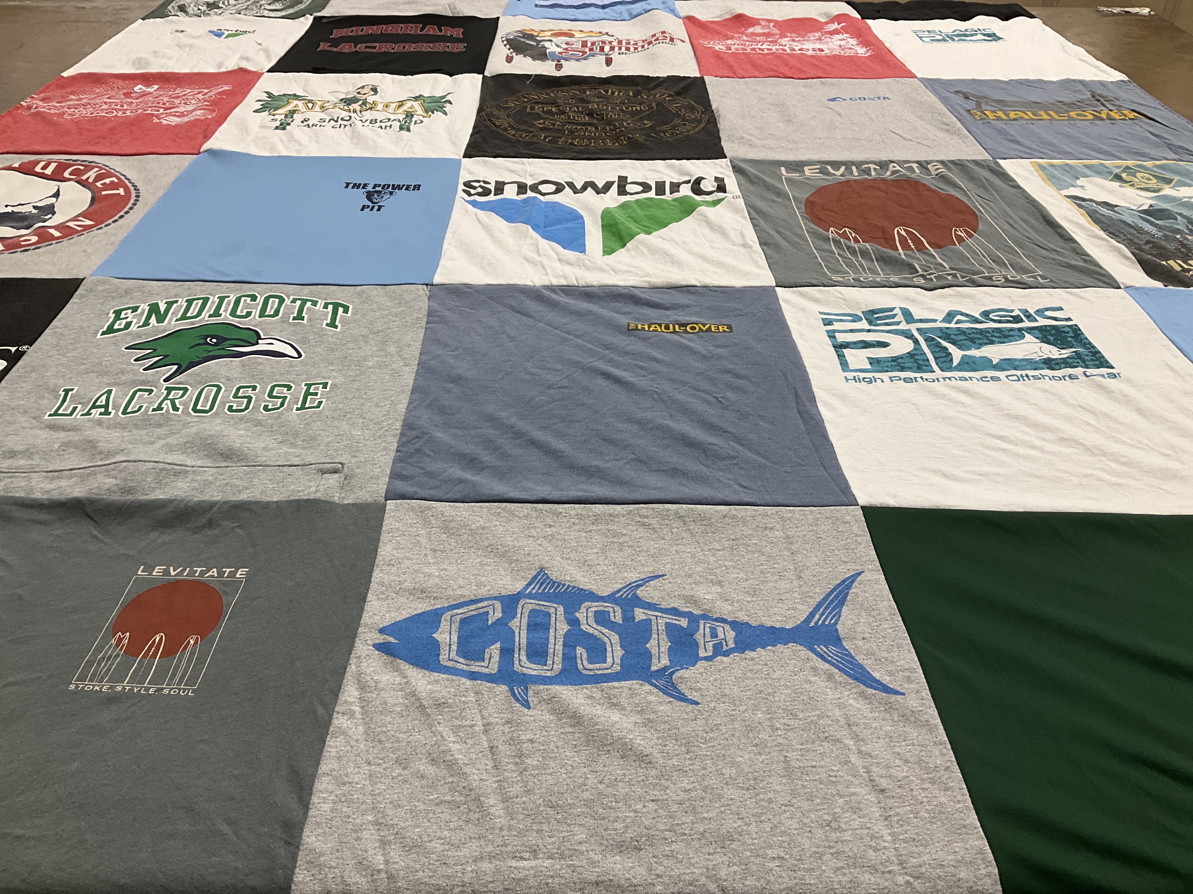 T-shirt quilt featuring endicott lacrosse by Sara from MA