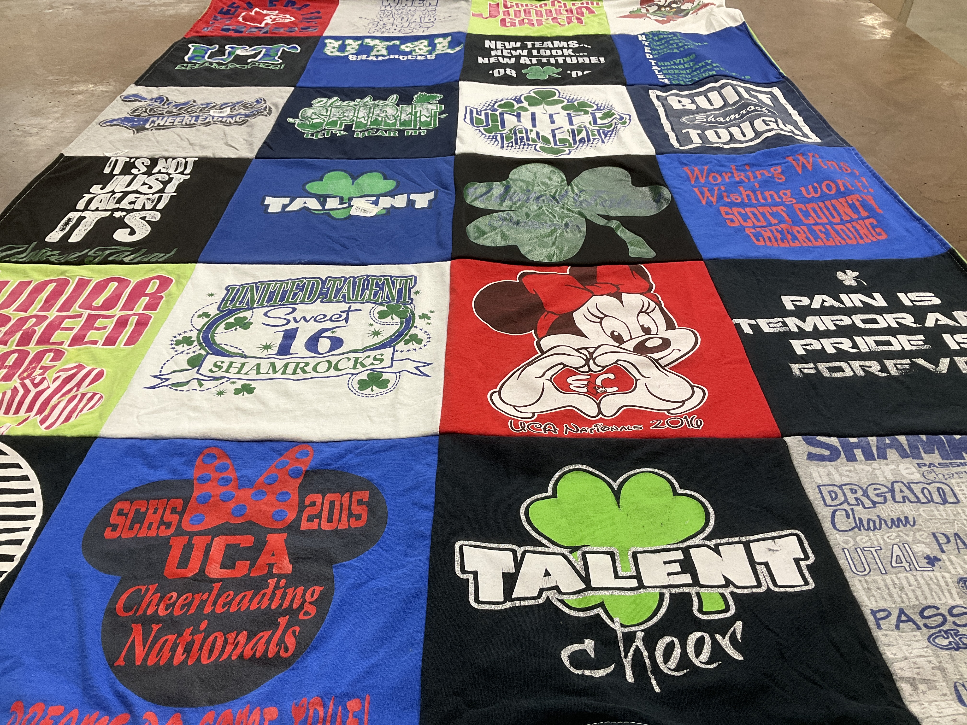 T-shirt quilt from scott county high school by Joe from OH