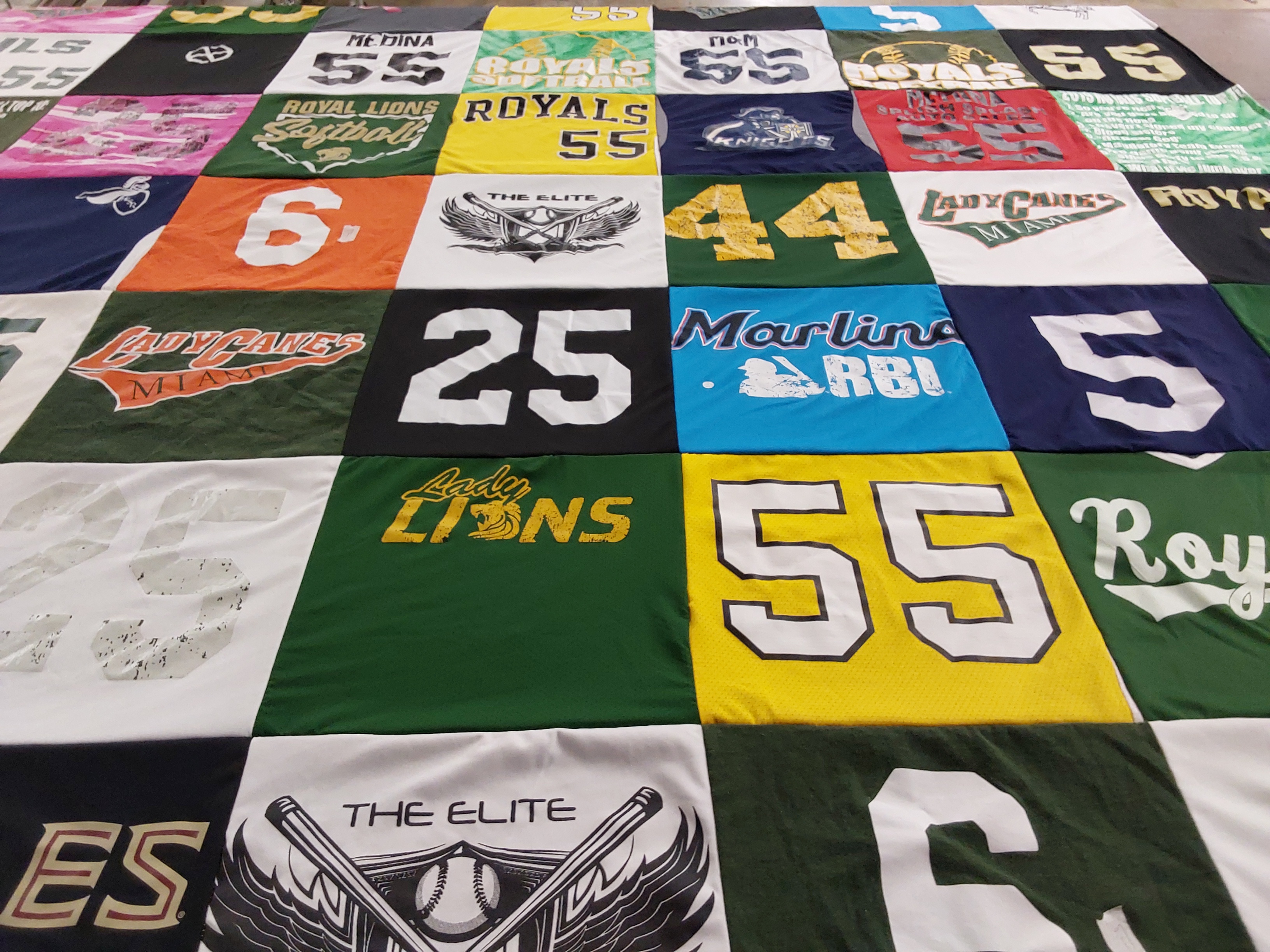 T-shirt quilt featuring lady canes, royals by lydia from FL