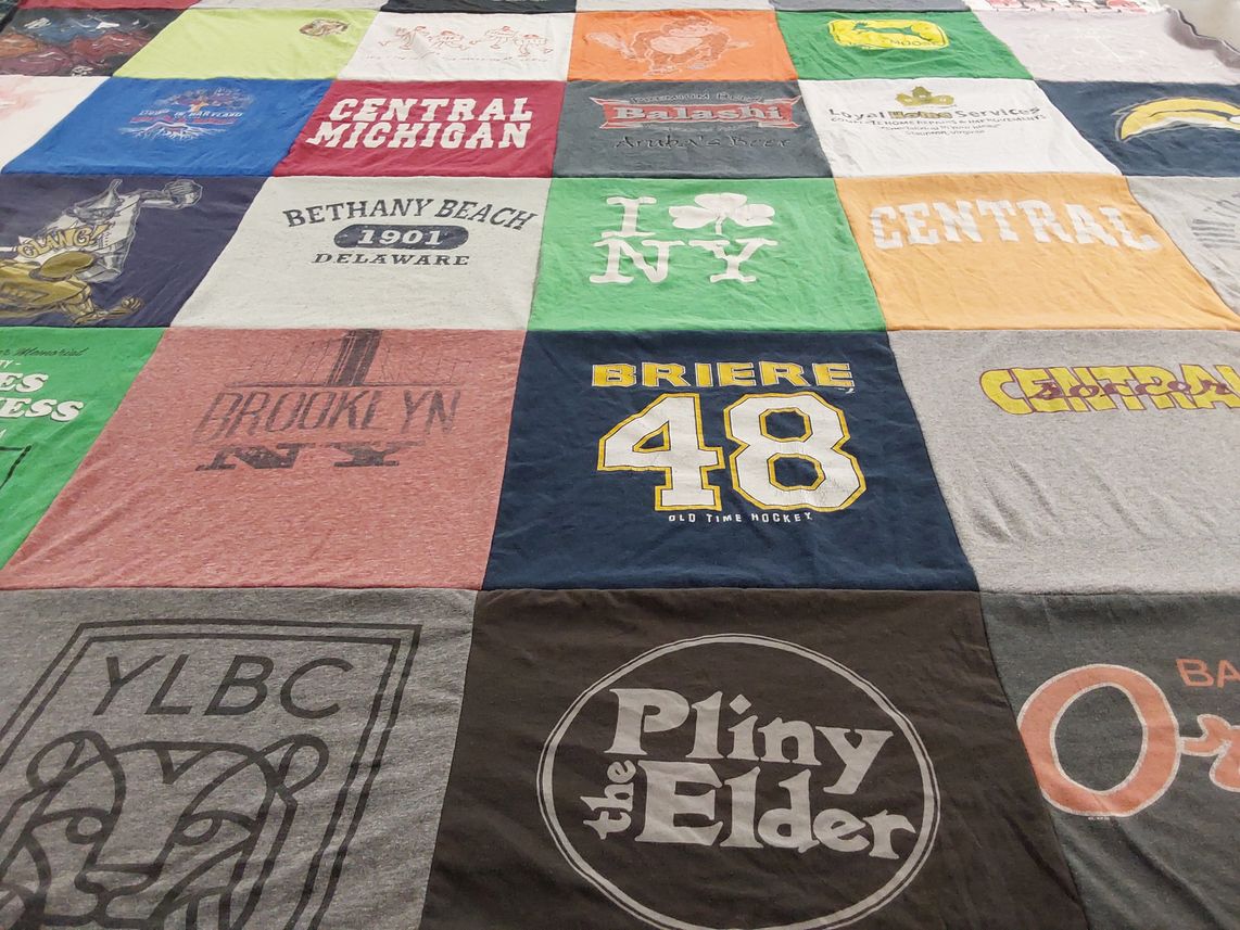 T-shirt quilt from central michigan university by Kathryn from MD
