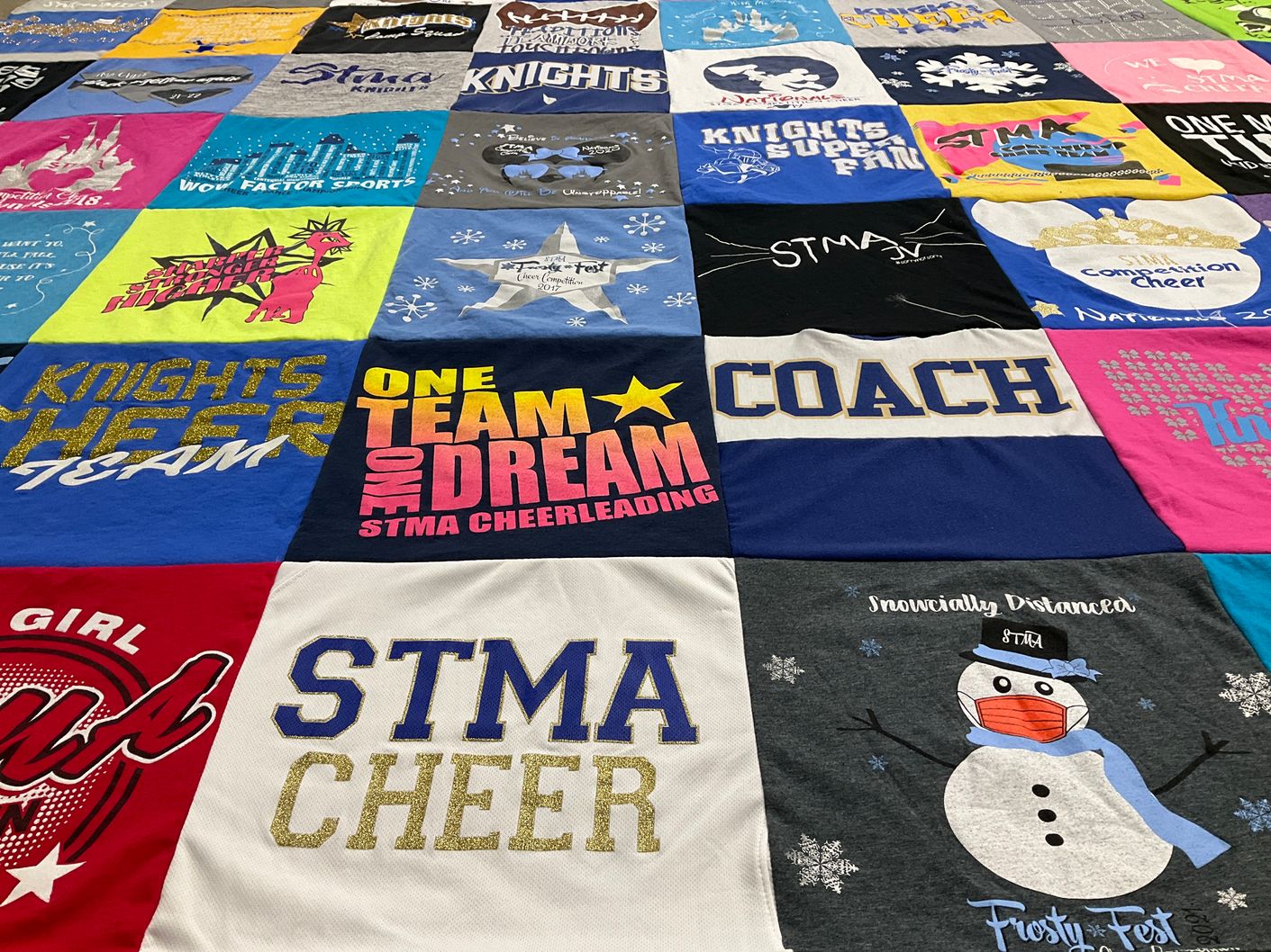 T-shirt quilt from saint thomas academy by Angel from MN