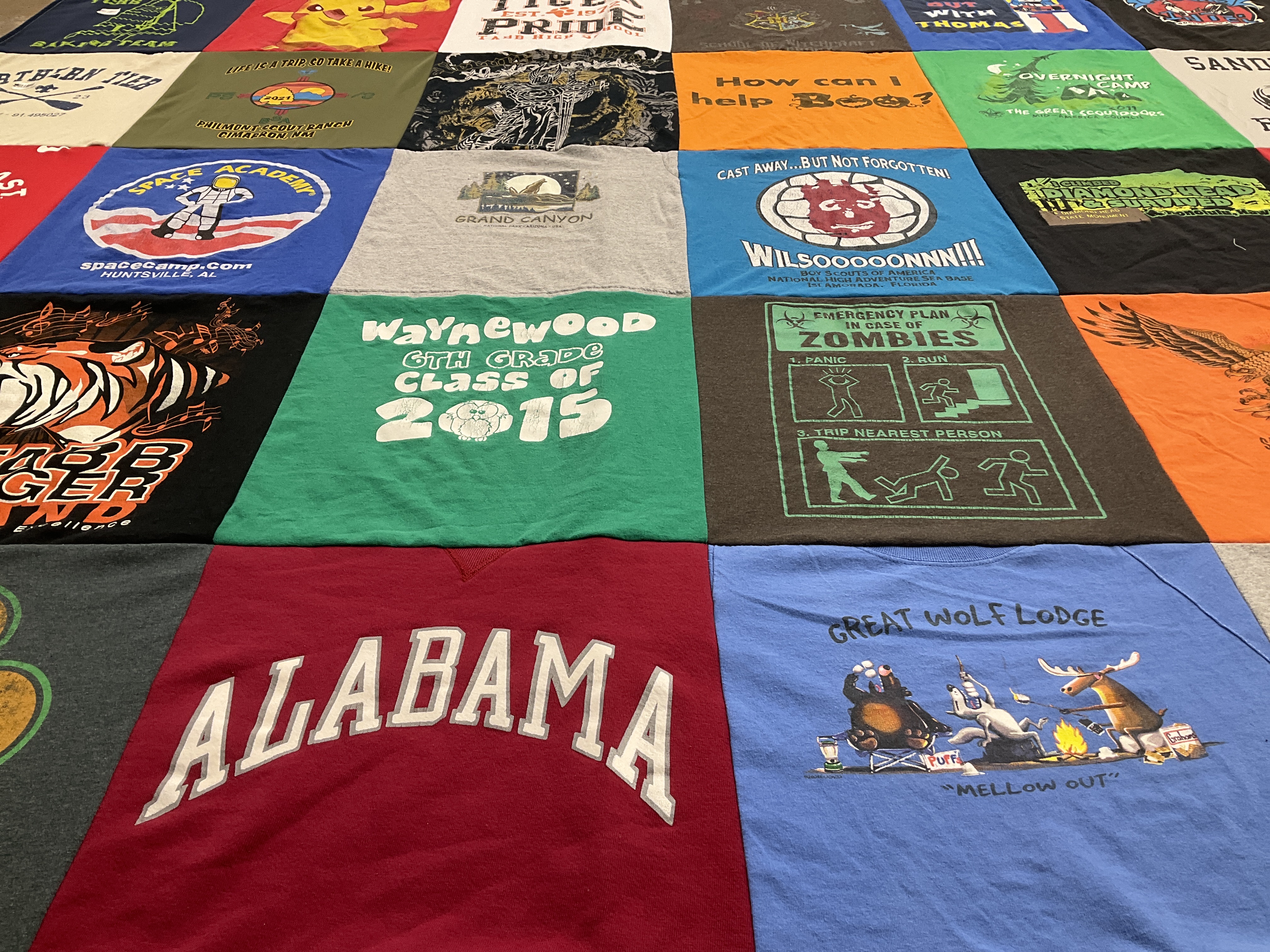 T-shirt quilt from waynewood middle school by Jenifer from VA