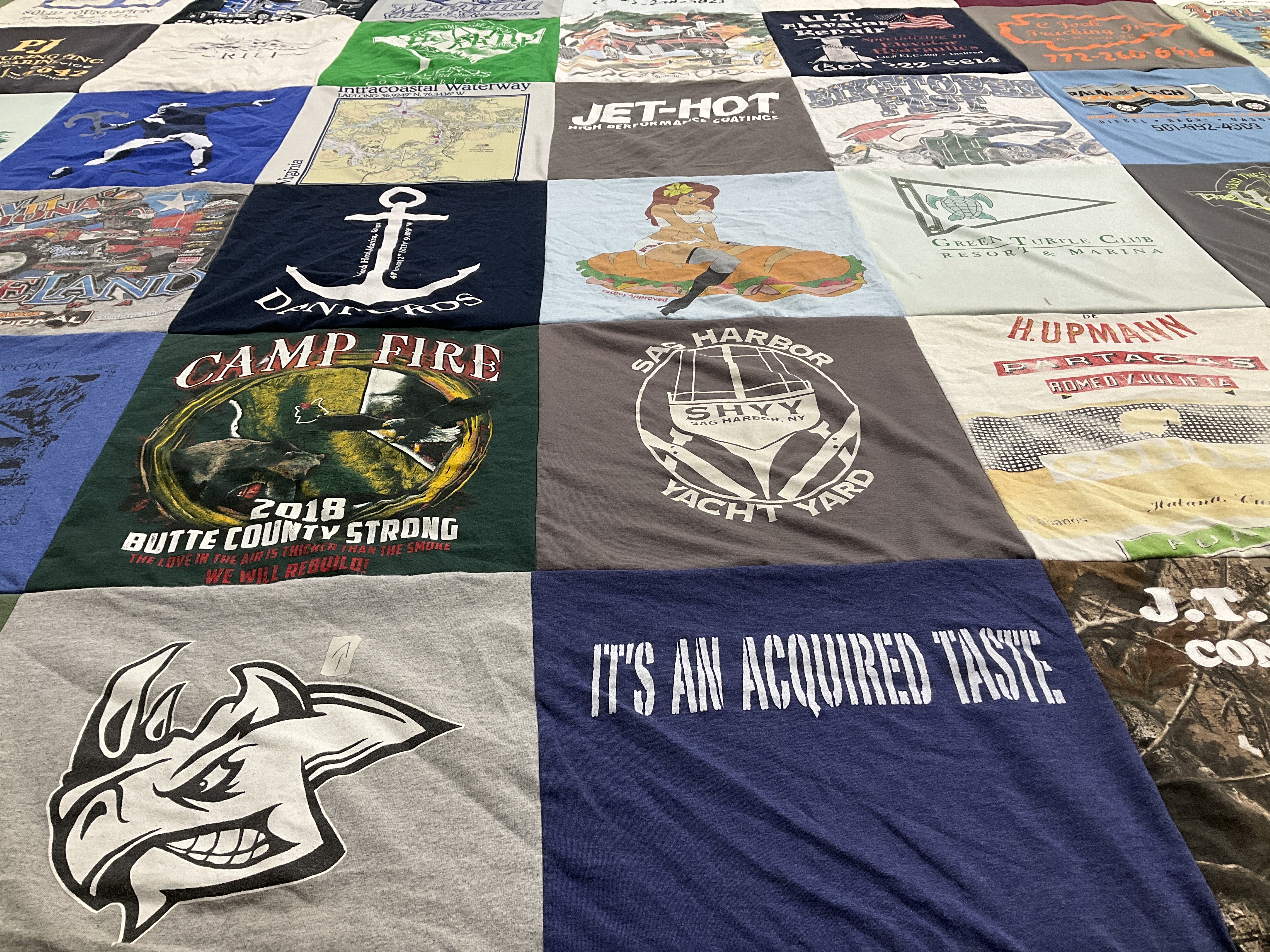 T-shirt quilt featuring yacht yard by Stephanie from FL