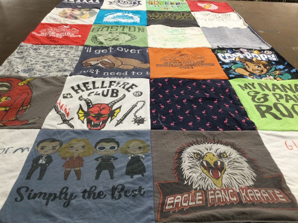 T-shirt quilt from berkshire robotics challenge by Jessica from MA