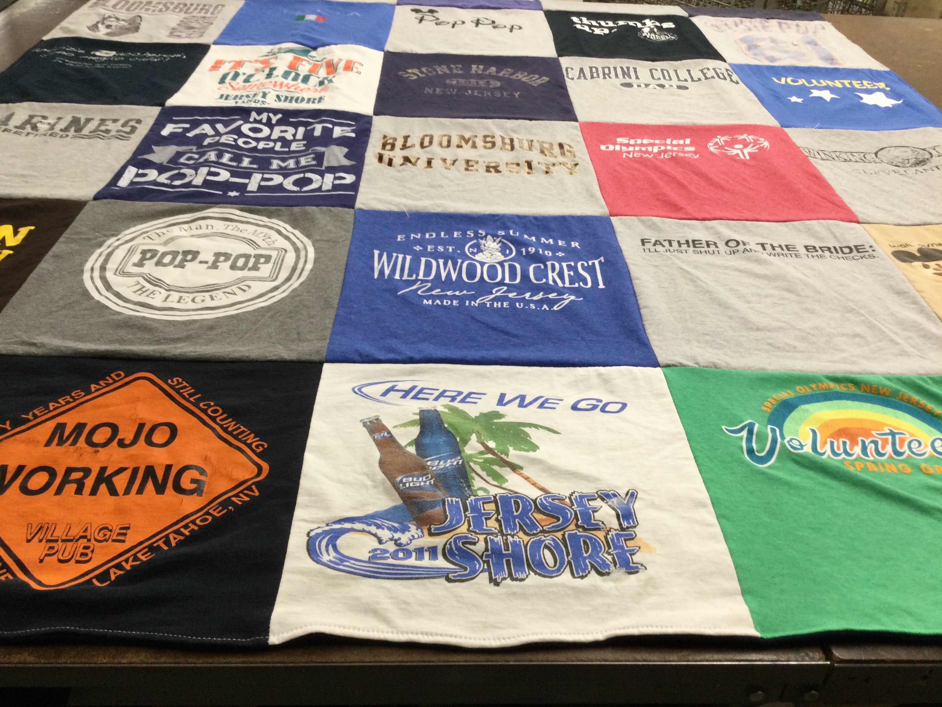 T-shirt quilt featuring special olympics new jersey by Robert from NJ