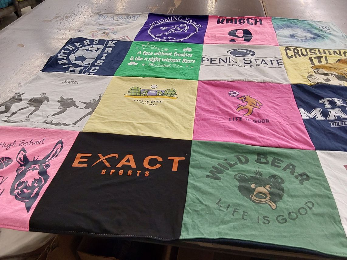 T-shirt quilt from penn state university by Kristin from PA