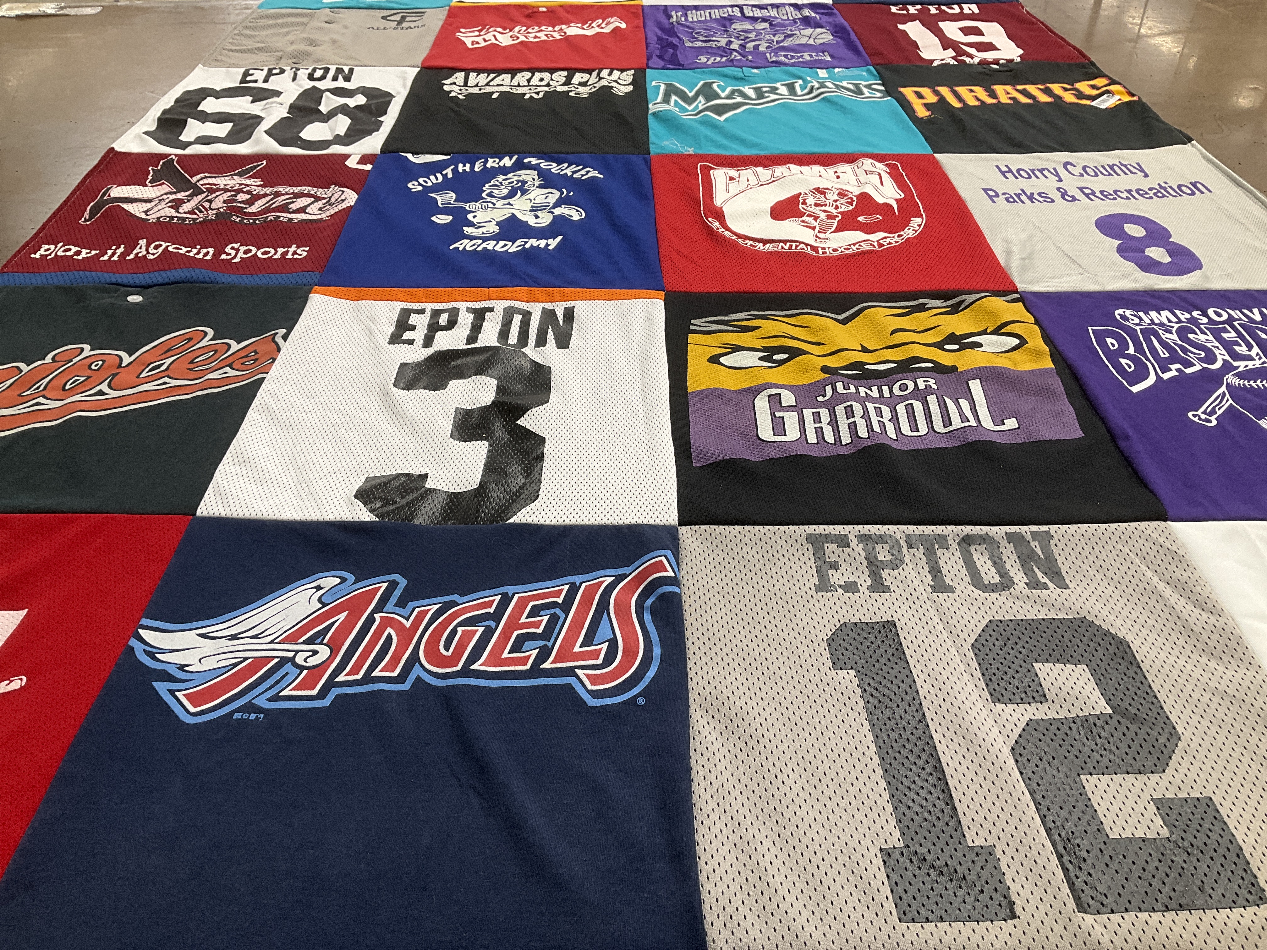 T-shirt quilt featuring epiton, angels by Tara from SC