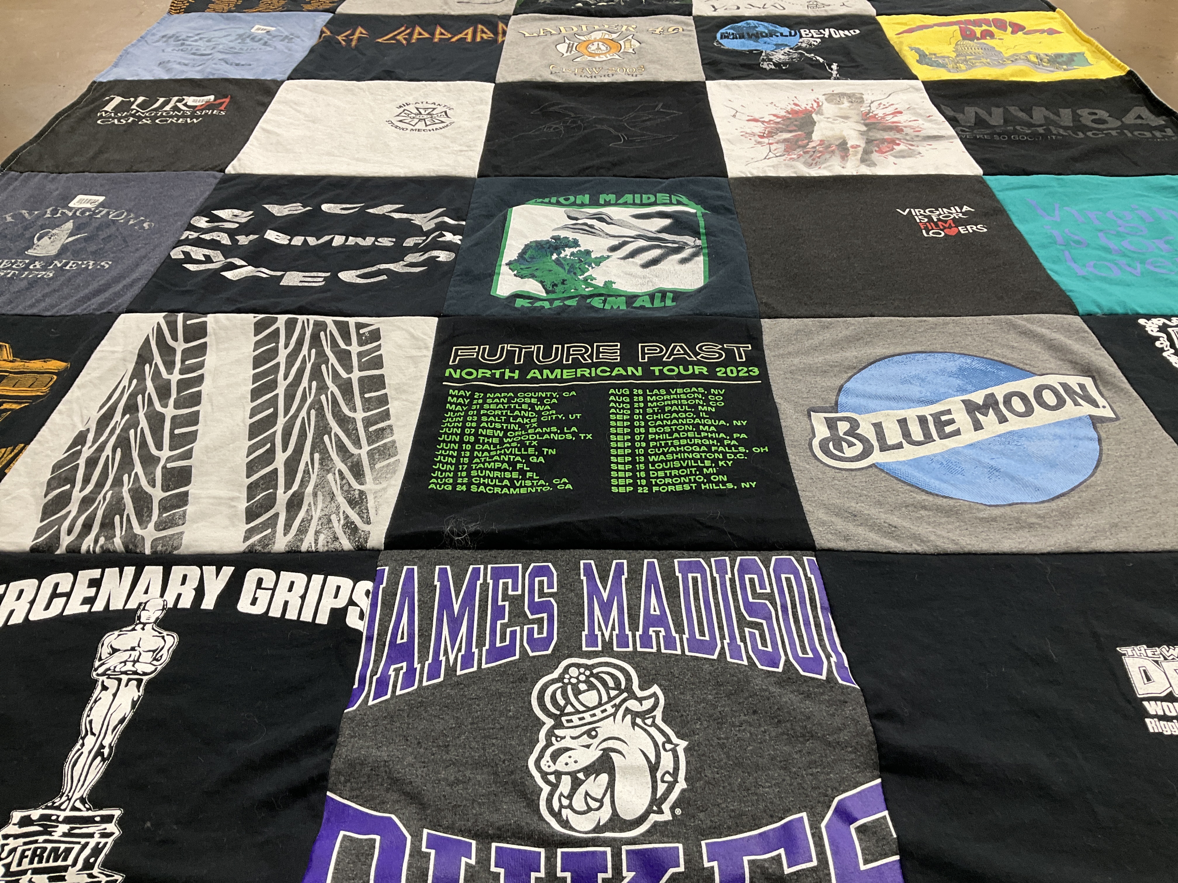 T-shirt quilt featuring james madison dukes by Stephanie from VA