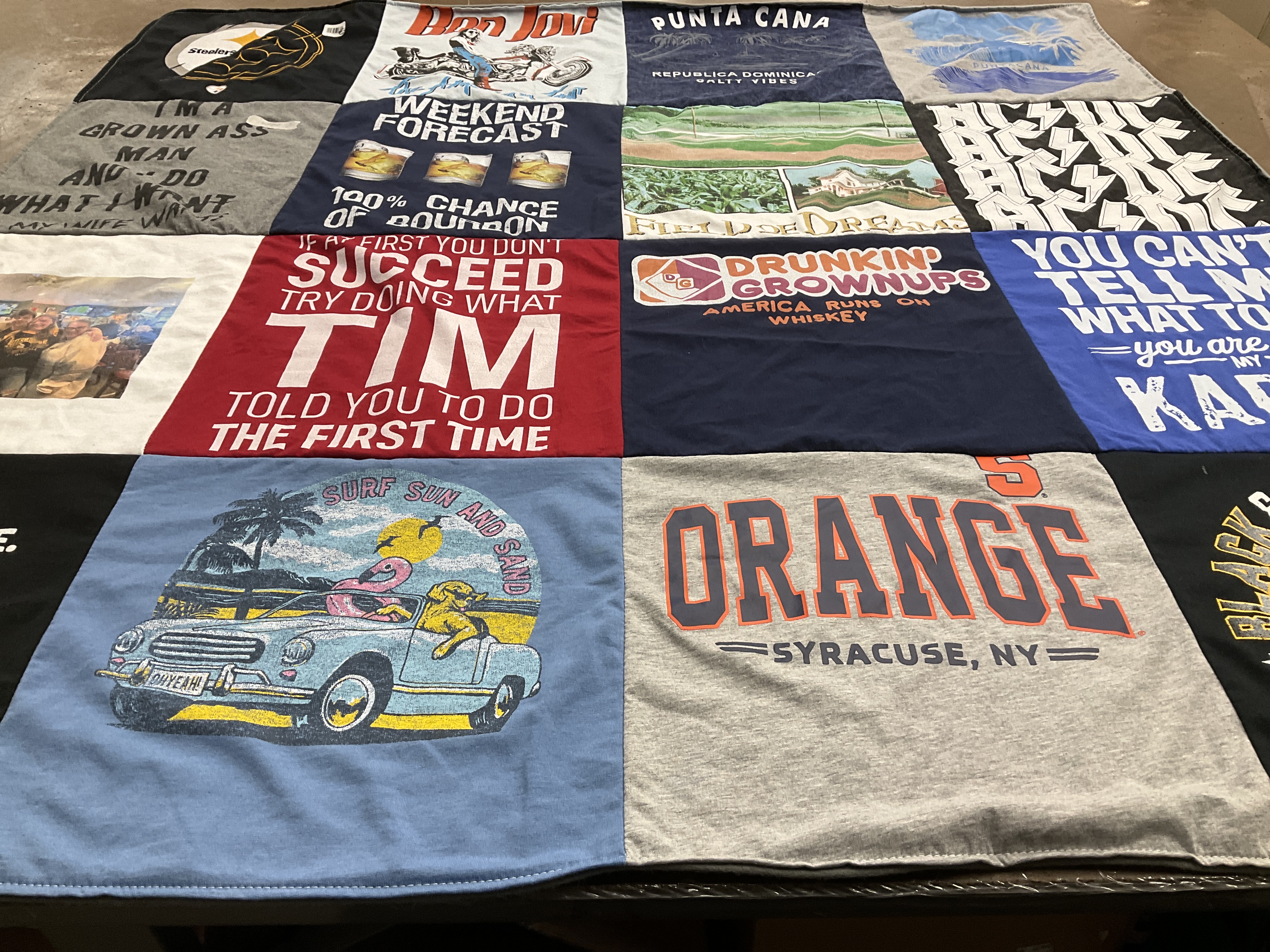 T-shirt quilt from syracuse university by Karen from NY