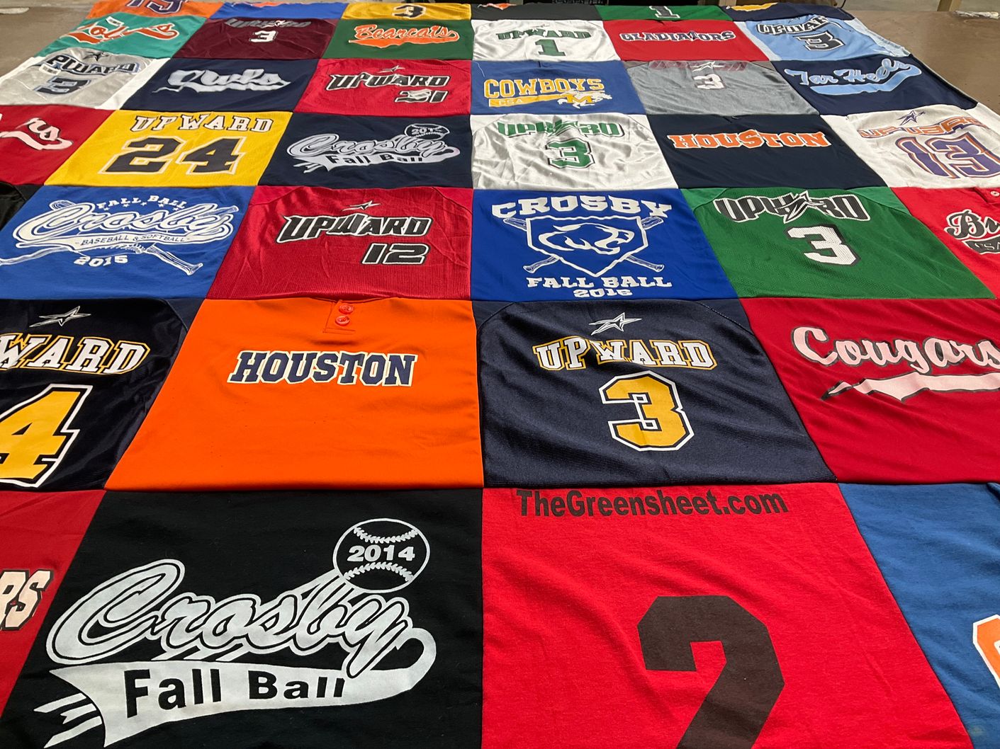 T-shirt quilt featuring upward, crosby fall ball by Cody from TX