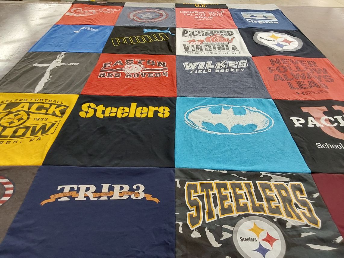 T-shirt quilt featuring pittsburgh steelers by Michelle from VA