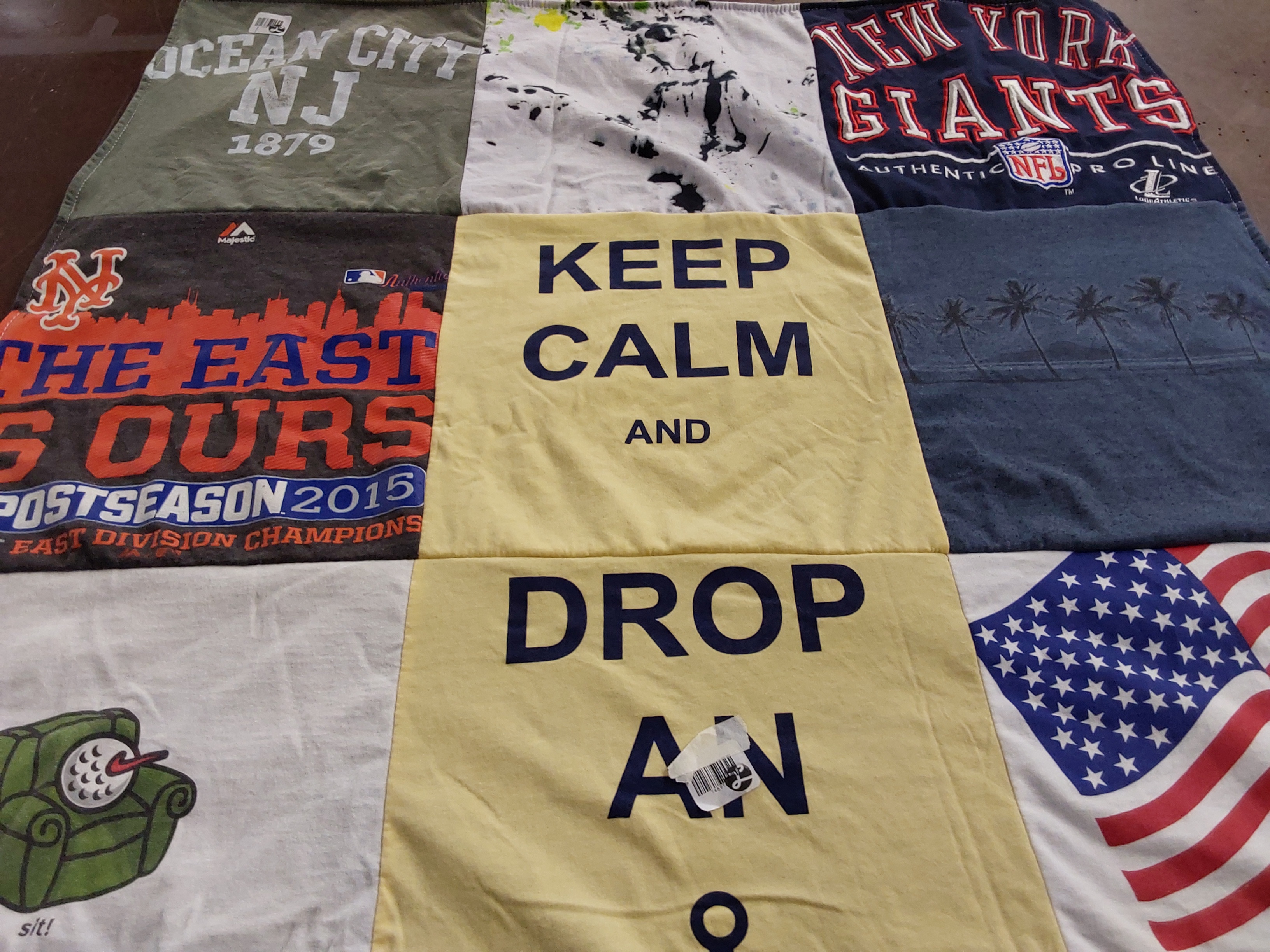 T-shirt quilt featuring new york giants by Jerry from NJ
