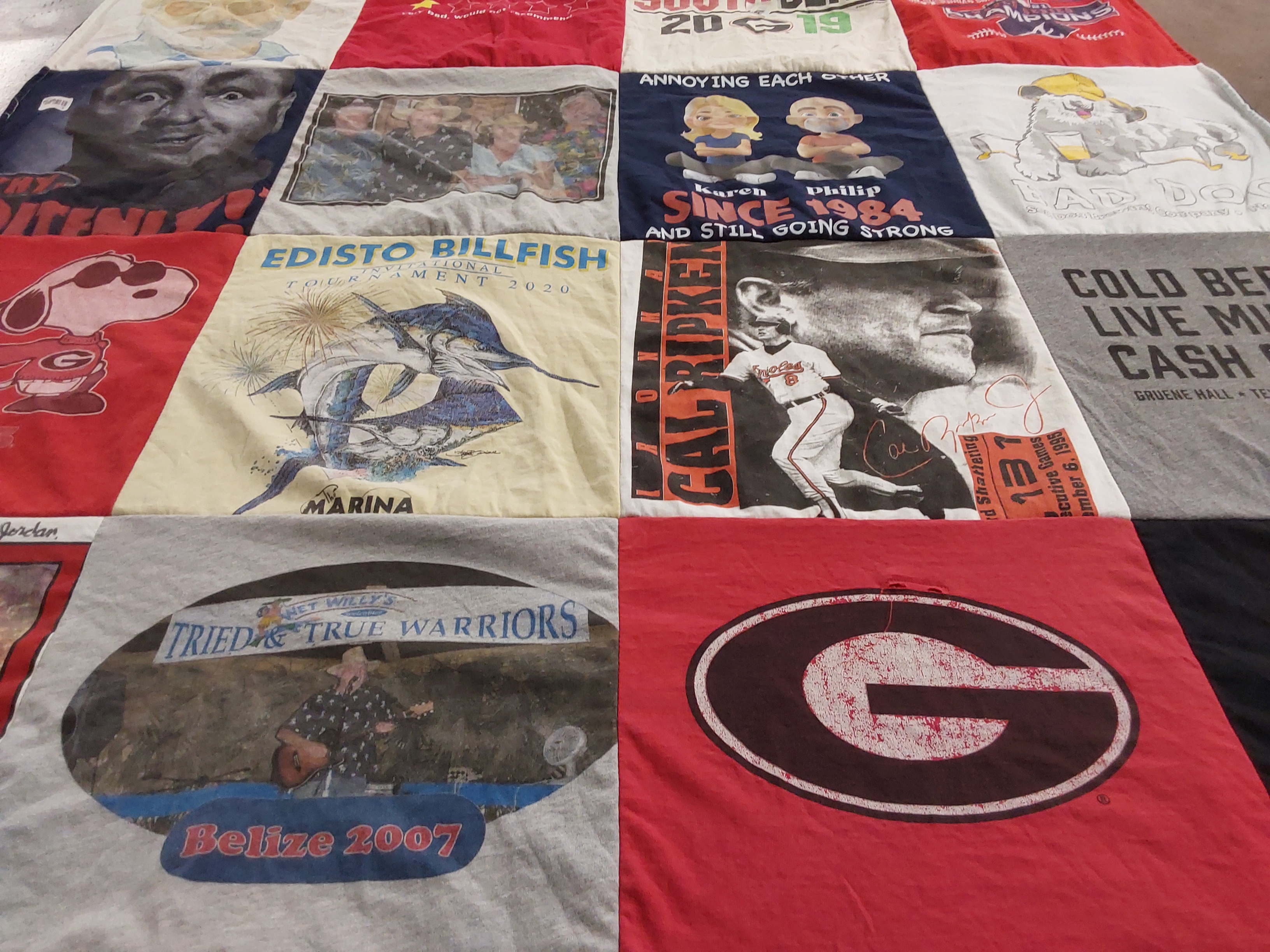 T-shirt quilt featuring georgia bulldogs by karen from GA
