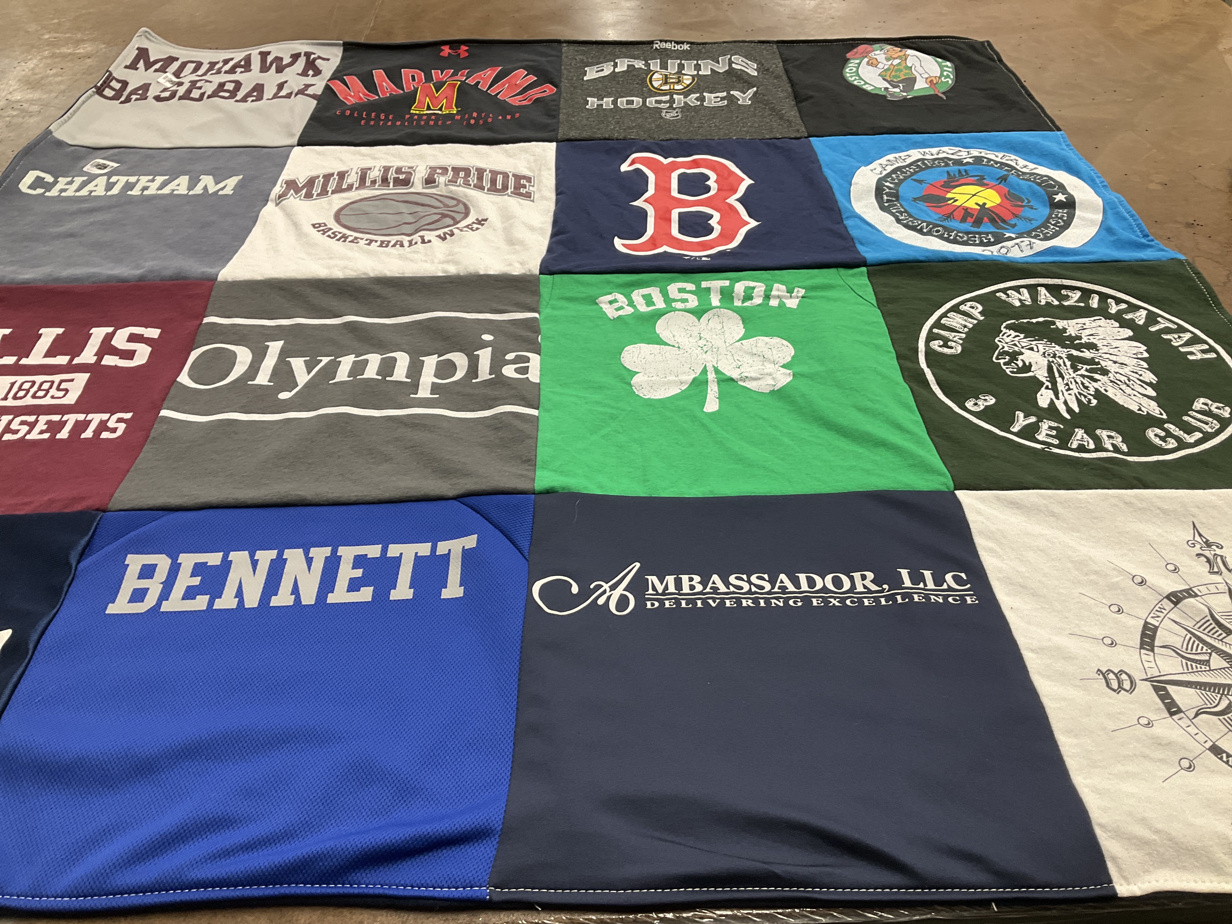 T-shirt quilt featuring boston bruins by Liz from MA