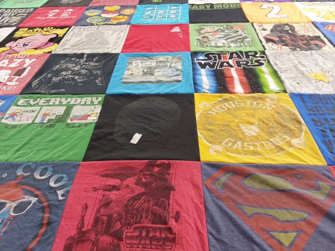 T-shirt quilt featuring houston gastros by Jill from UT