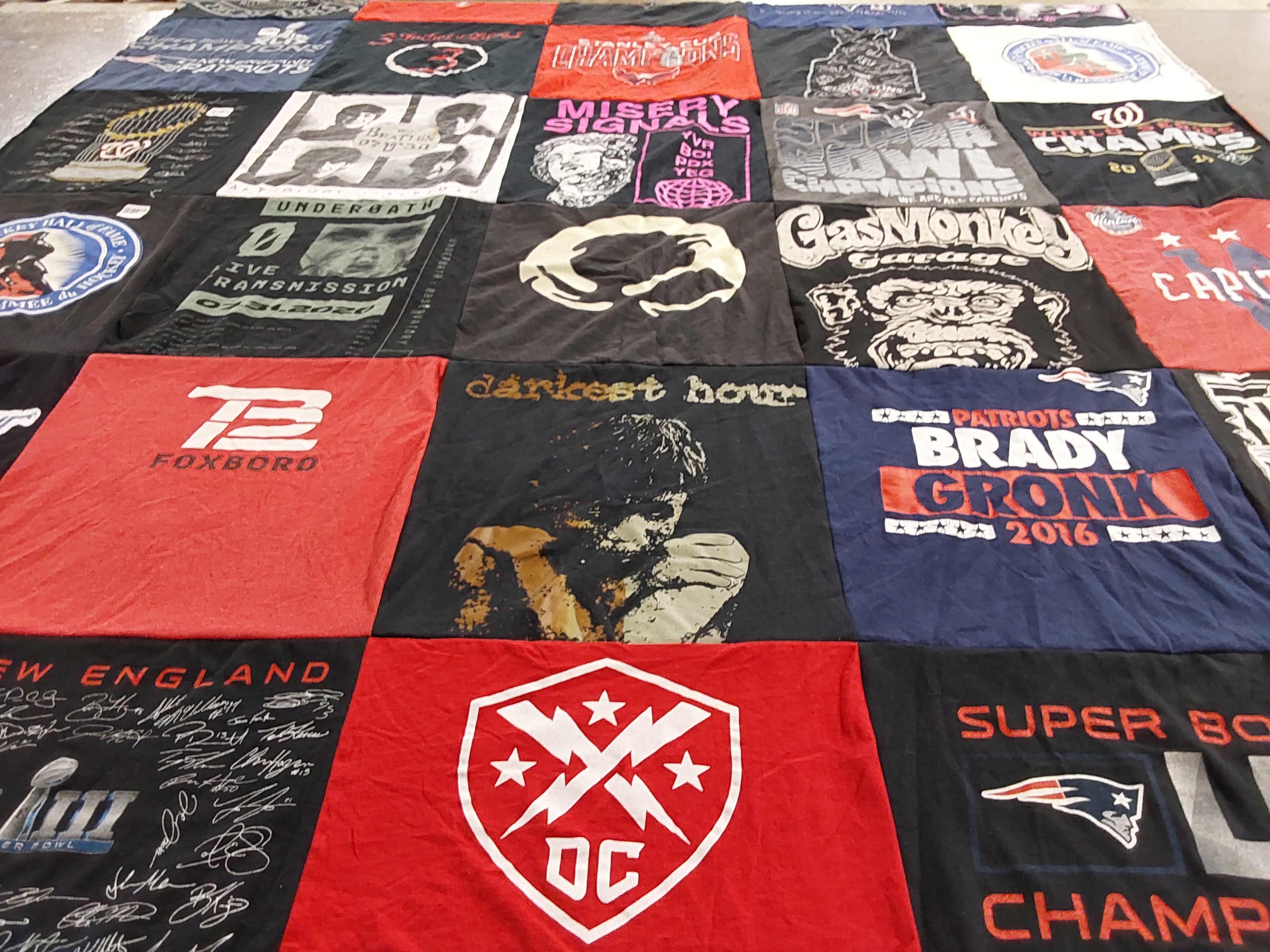 T-shirt quilt featuring new england patriots by Adam from WV