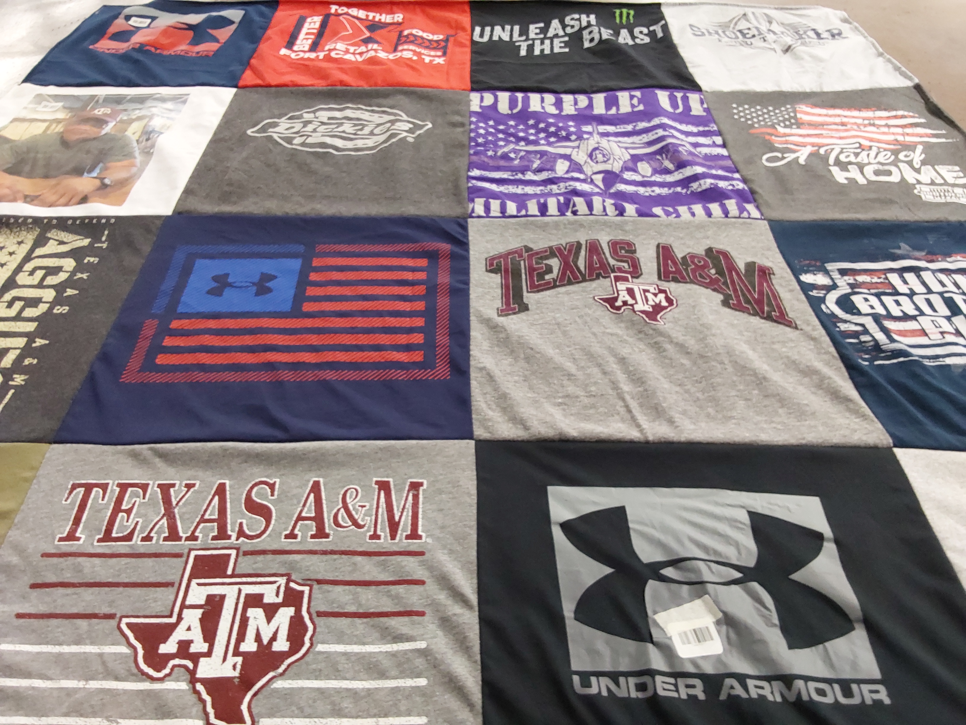 T-shirt quilt from texas a&m university by Daisy from TX