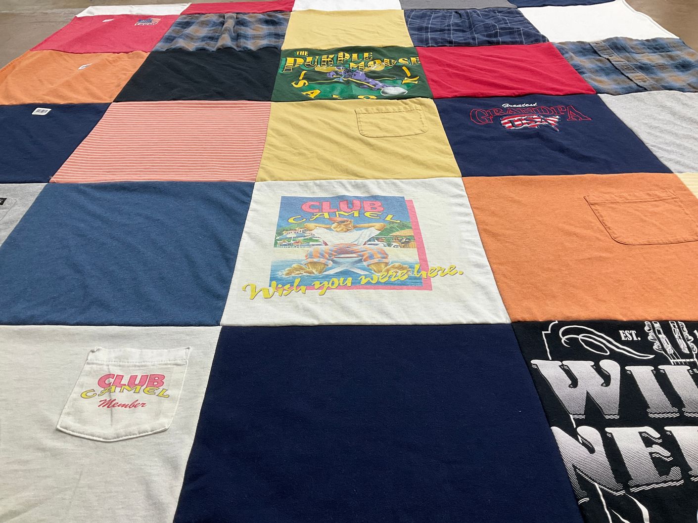 T-shirt quilt with travel, family themes by Christopher from PA