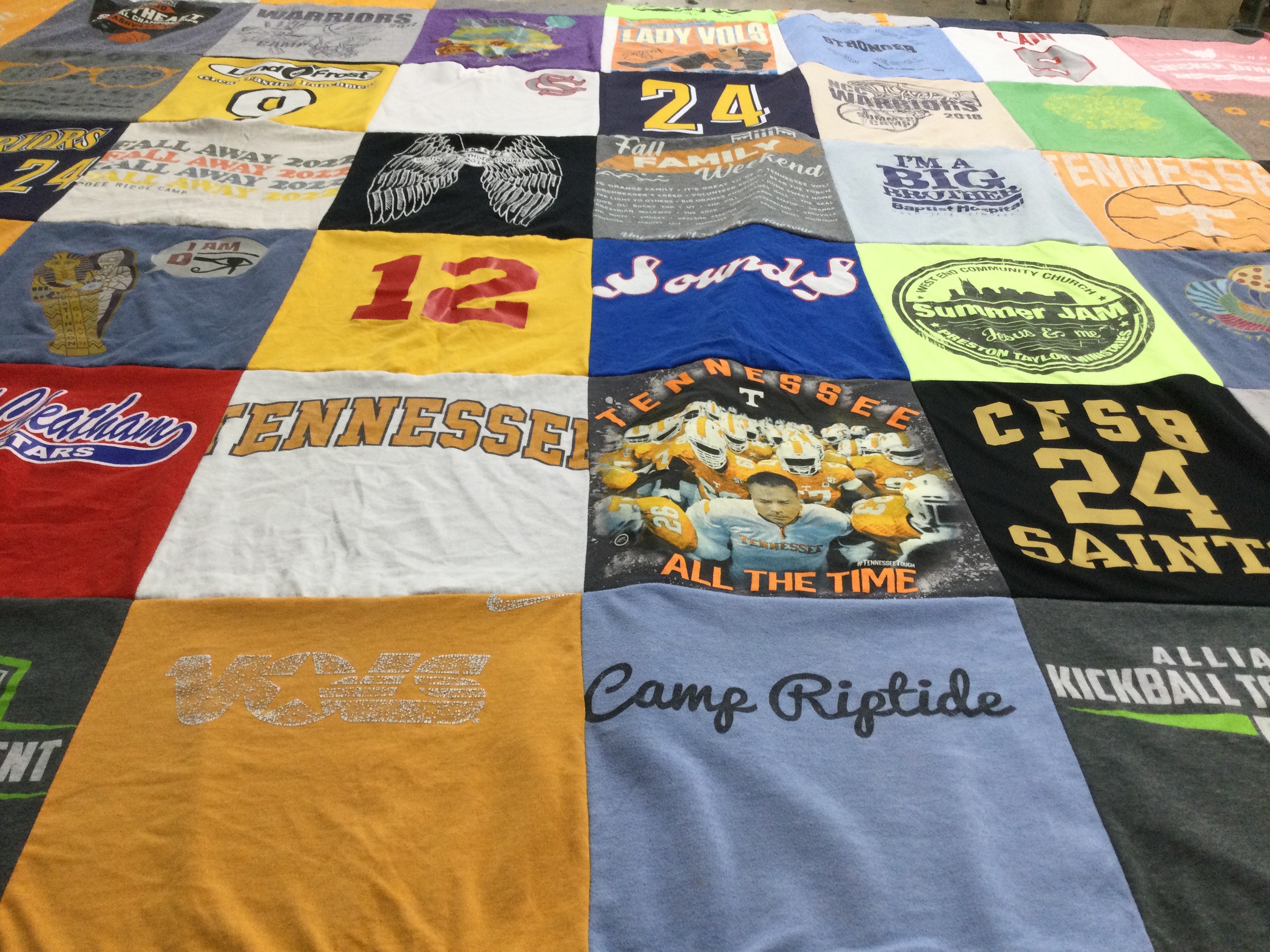 T-shirt quilt featuring tennessee vols football by Melissa from TN