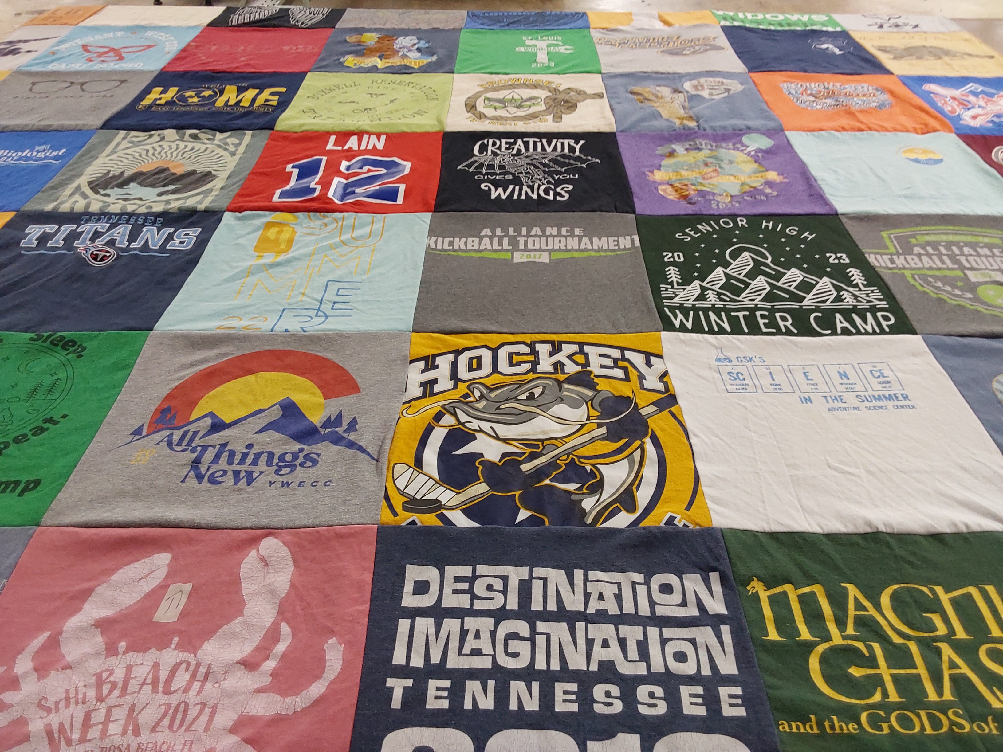 T-shirt quilt featuring tennessee titans by Melissa from TN