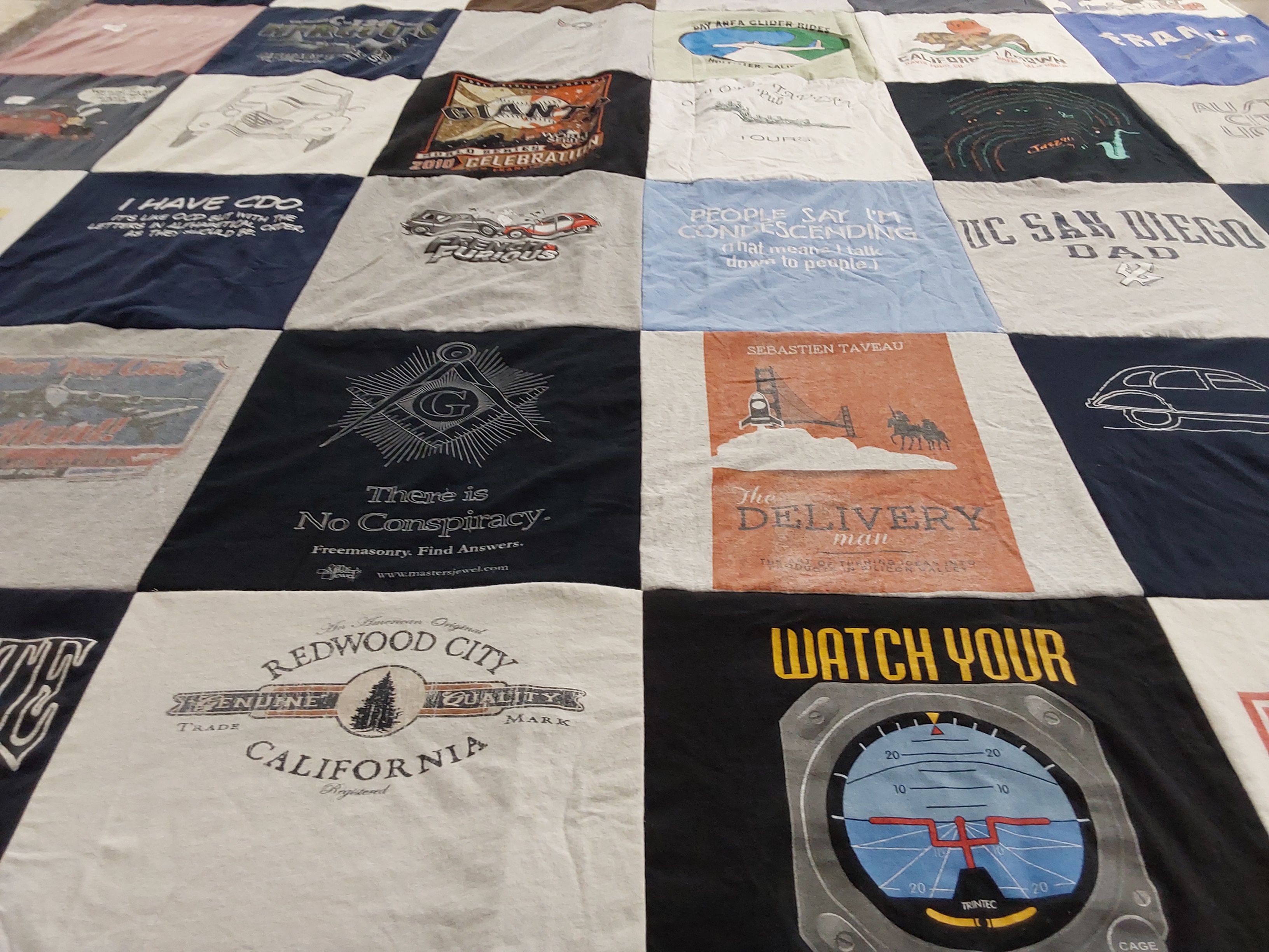 T-shirt quilt from university of california san diego by Sebastien from CA