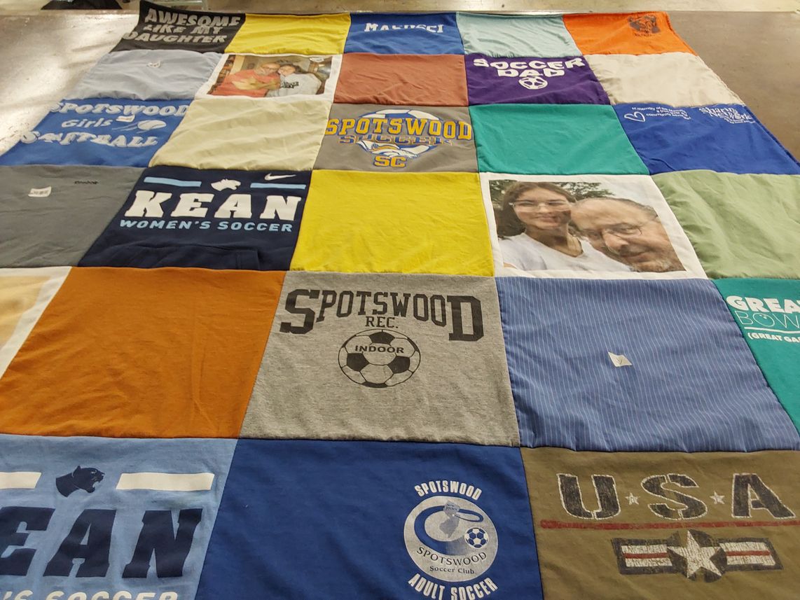 T-shirt quilt featuring kean women's soccer by Karen from NJ
