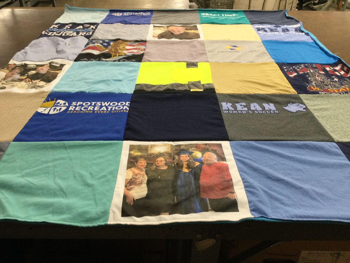 T-shirt quilt featuring kean women's soccer by Karen from NJ