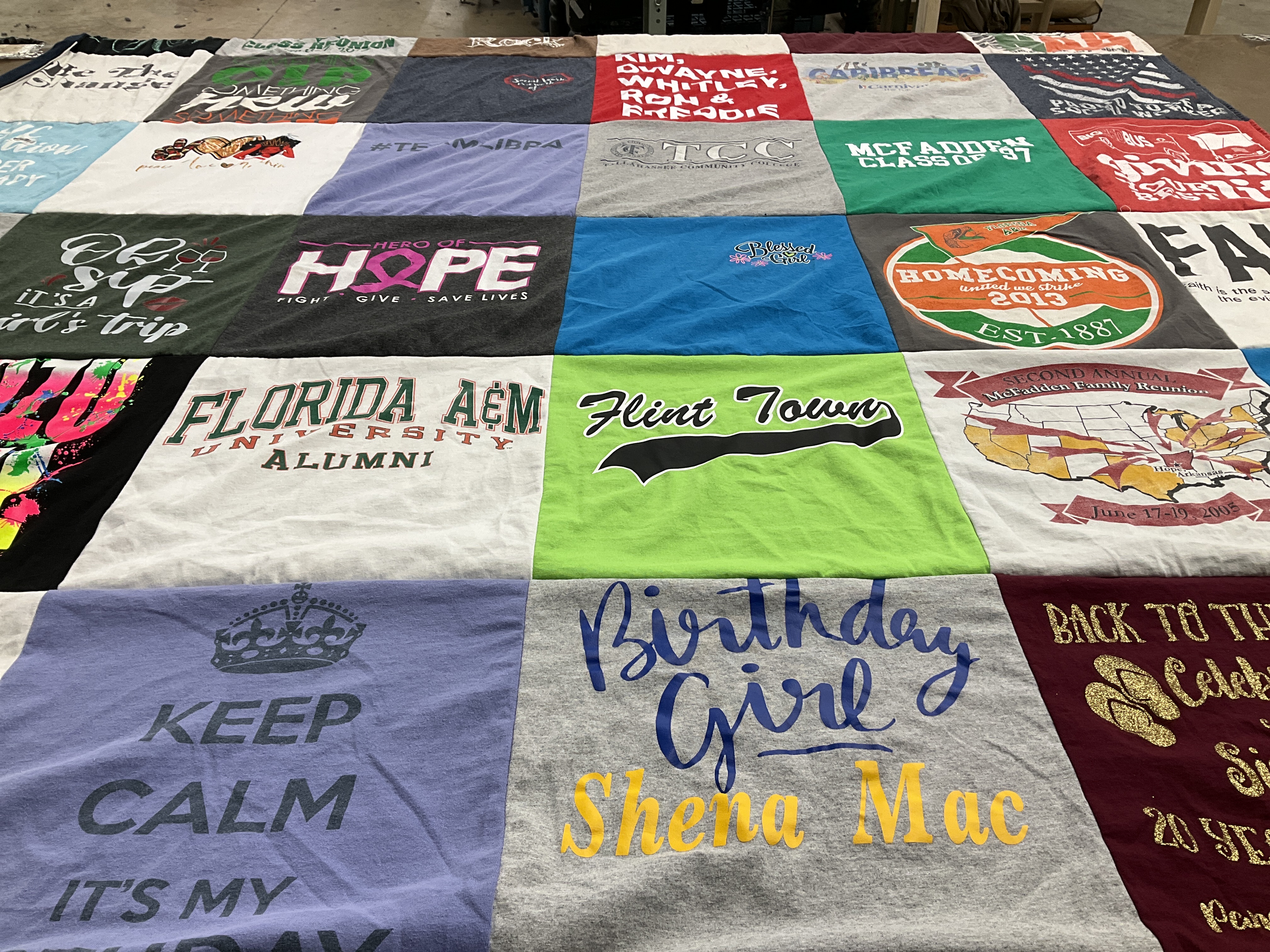 T-shirt quilt from florida a&m university by Danielle from FL