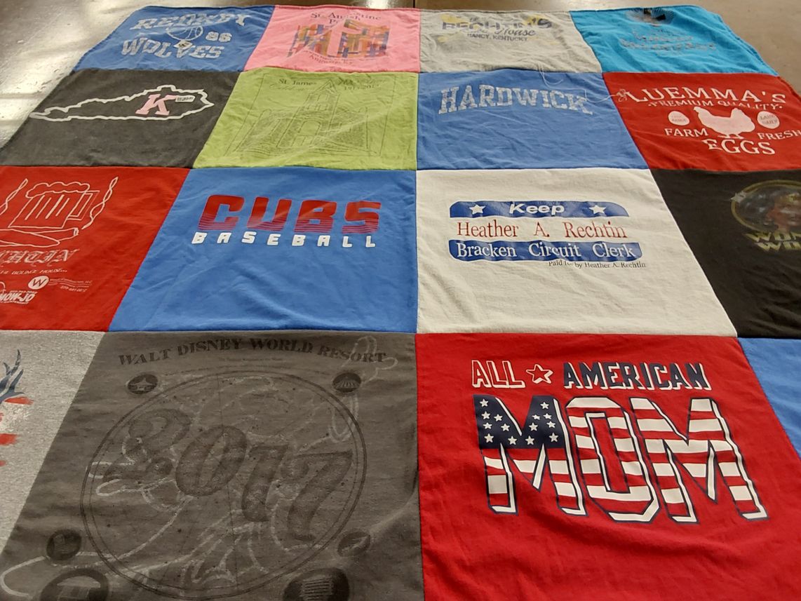 T-shirt quilt featuring cubs baseball by Heather from KY