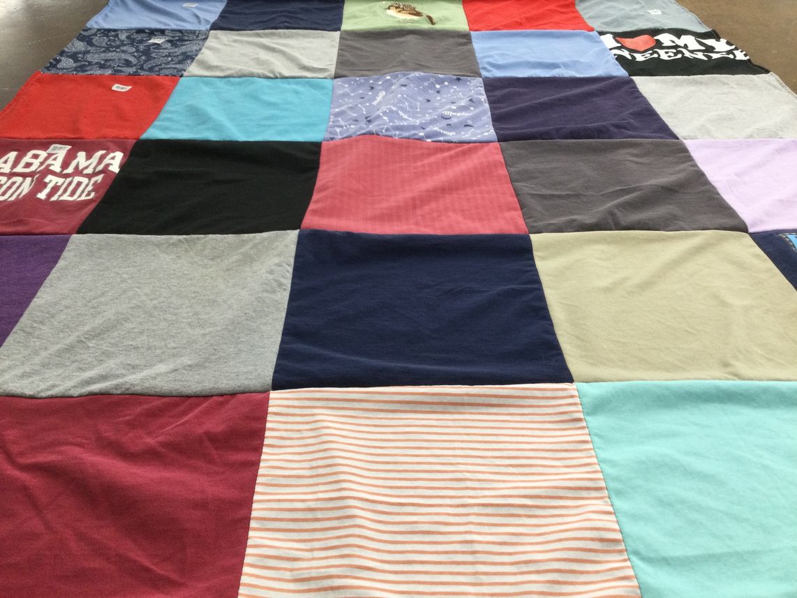 T-shirt quilt with sports themes by Joey from AL